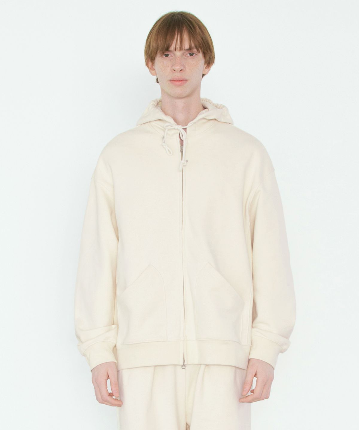빅유니온(BIG UNION) 89LINE ZIP UP HOODIE / IVORY