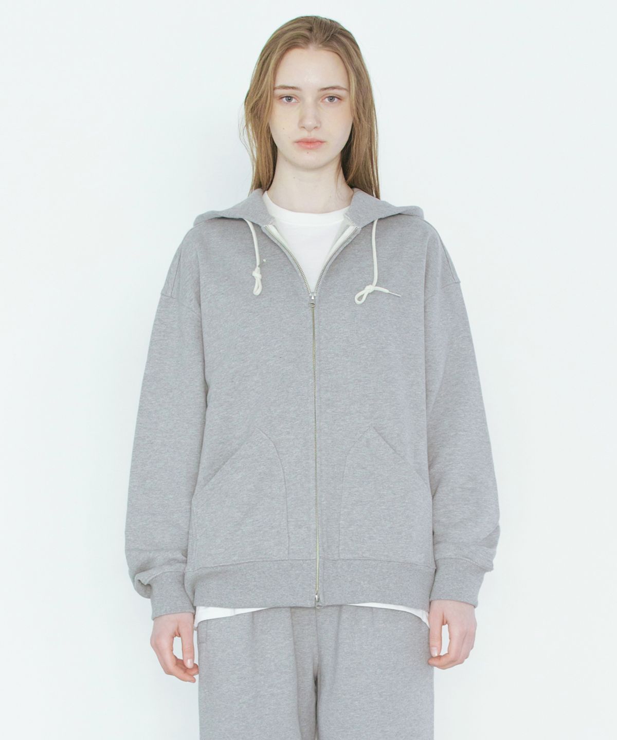 빅유니온(BIG UNION) 89LINE ZIP UP HOODIE / GREY