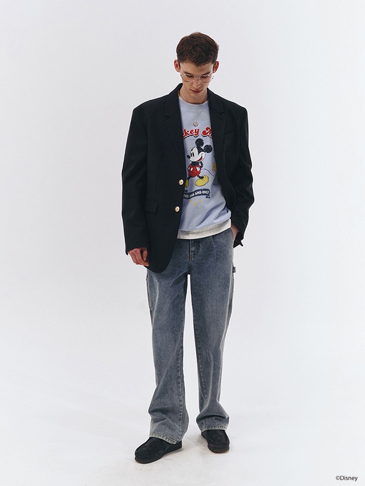 던스트 포 맨(DUNST FOR MEN) UNISEX_DISNEY MICKEY MOUSE_VINTAGE SWEATSHIRT_VINTAGE SKY_M_UDTS3A152B1