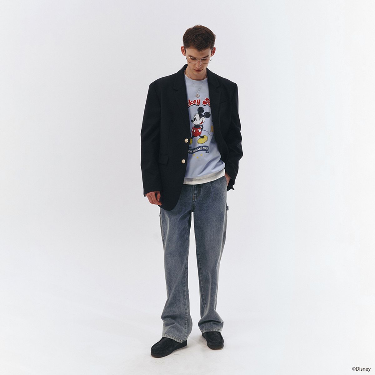 던스트 포 맨(DUNST FOR MEN) UNISEX_DISNEY MICKEY MOUSE_VINTAGE SWEATSHIRT_VINTAGE SKY_M_UDTS3A152B1