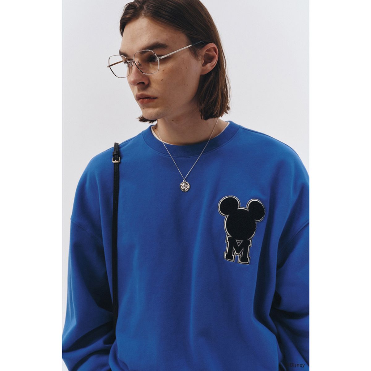 던스트 포 맨(DUNST FOR MEN) UNISEX_DISNEY MICKEY MOUSE_BOUCLE SWEATSHIRT_DEEP SEA BLUE_M_UDTS3A150B2