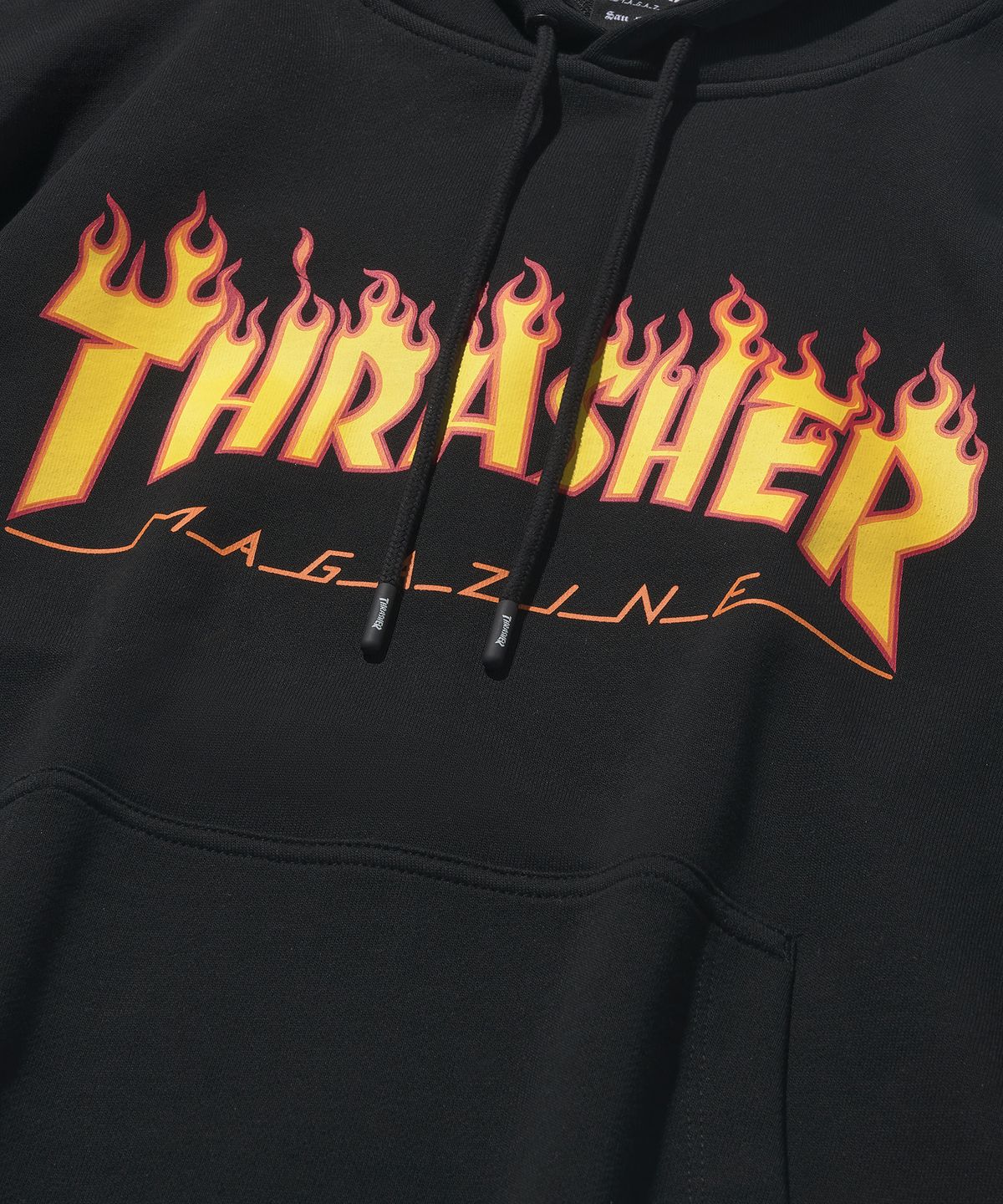 트레셔(THRASHER) [기모/논기모] 플레임 로고 후디 블랙