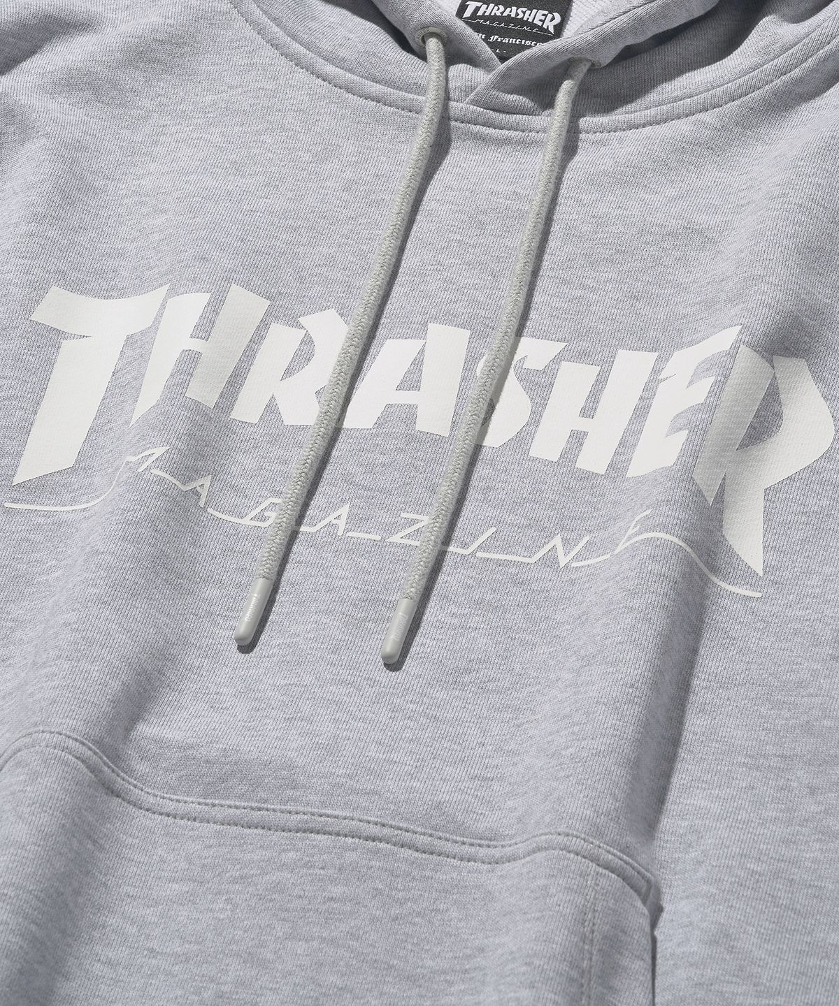 트레셔(THRASHER) 매거진 로고 후디 그레이