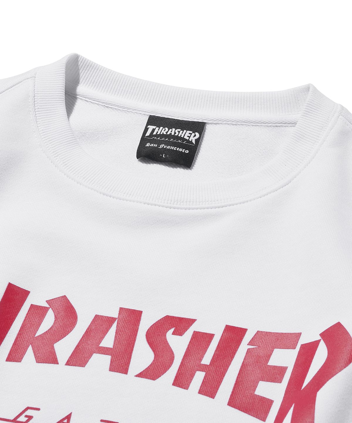 트레셔(THRASHER) 매거진 로고 맨투맨 화이트