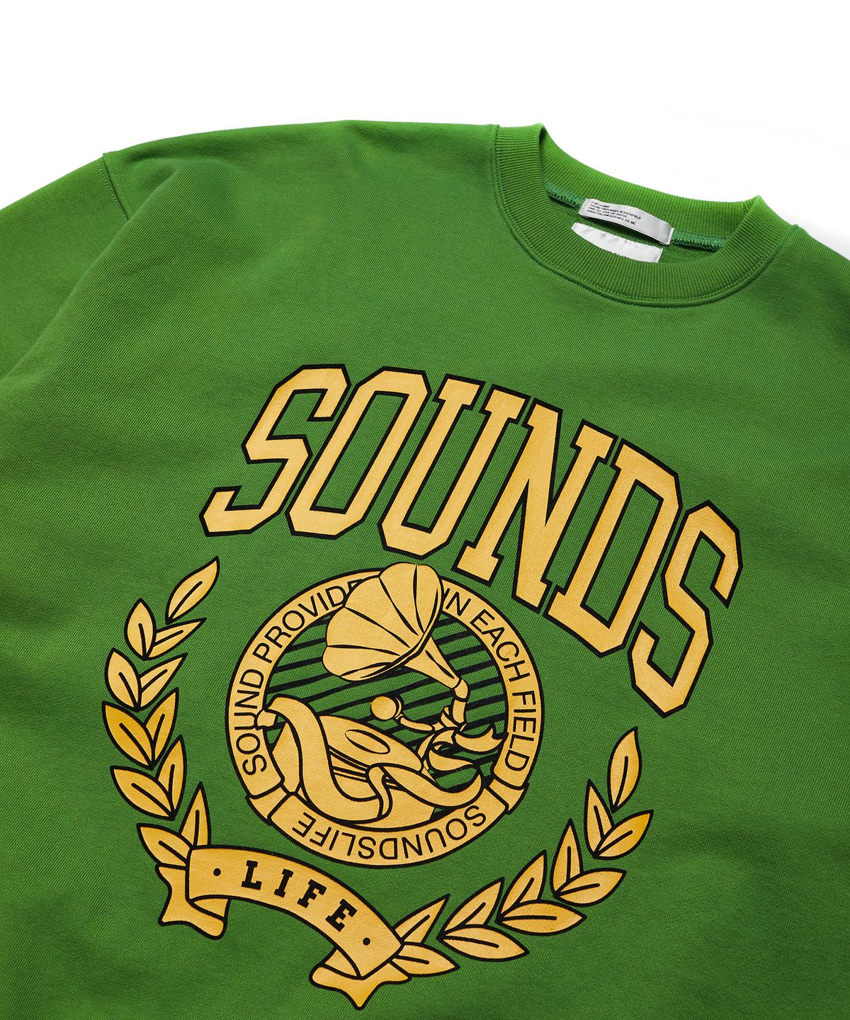 사운즈라이프(SOUNDSLIFE) Flocking Printing Sweatshirts Green