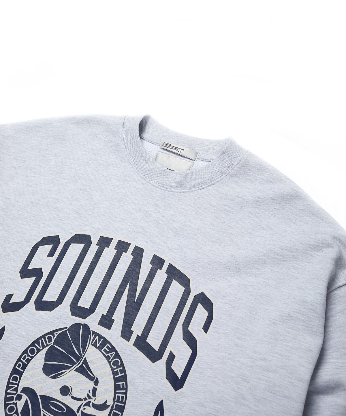 사운즈라이프(SOUNDSLIFE) Flocking Printing Sweatshirts Melange Grey