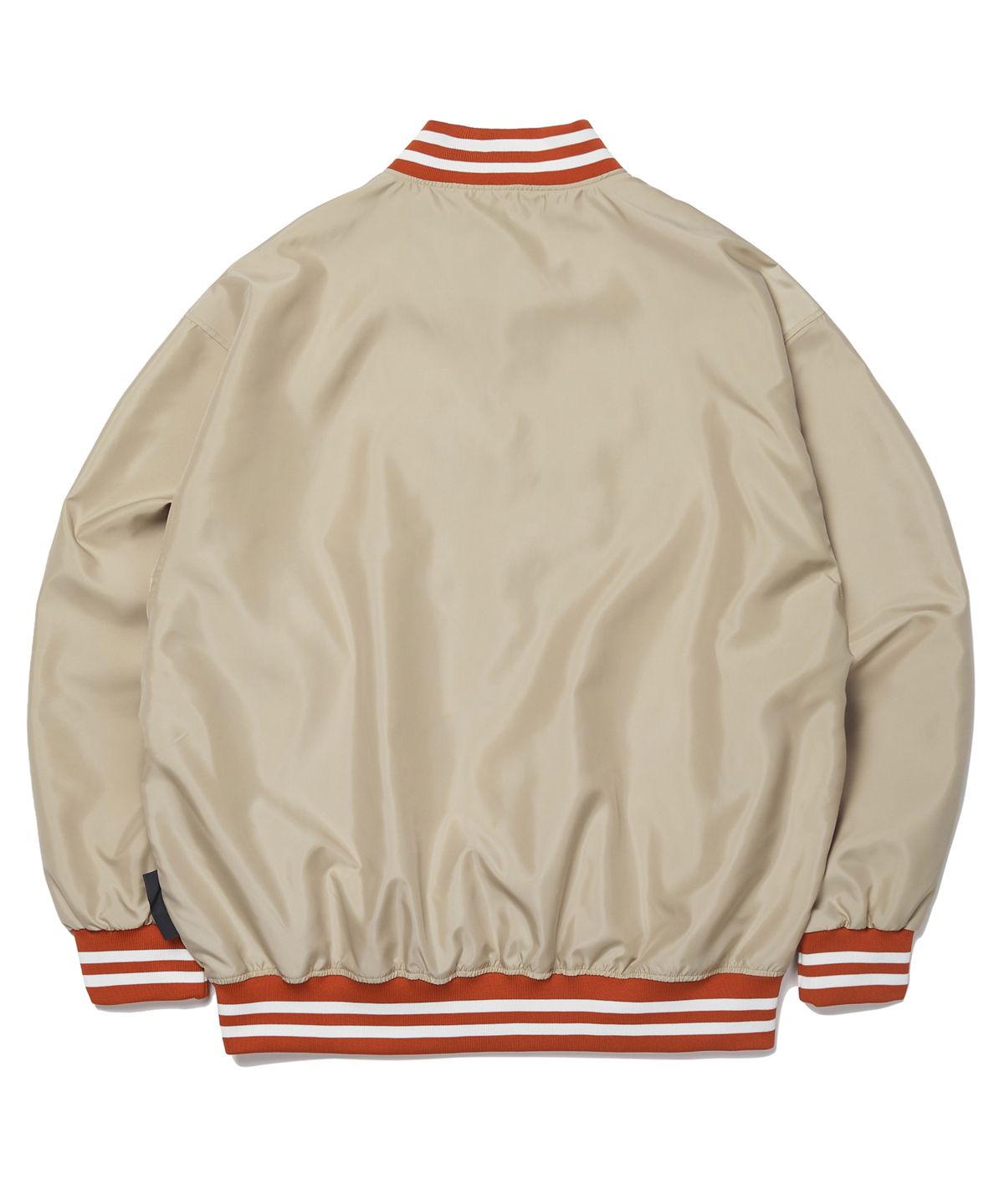 사운즈라이프(SOUNDSLIFE) SL Logo Satin Baseball Jacket Beige