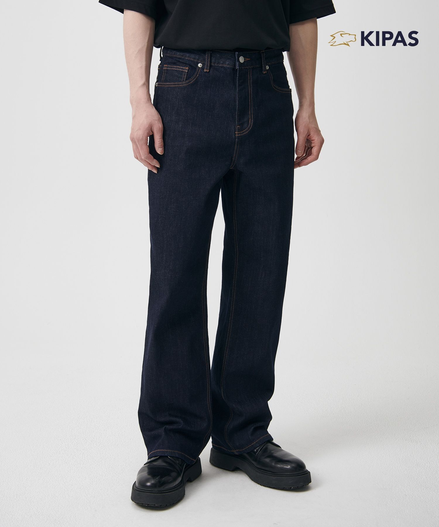★MUSINSA STANDARD★ KIPAS Straight Denim Pants Deep Indigo MUSINSA | MUSINSA STANDARD KIPAS wide denim pants [deep indigo]