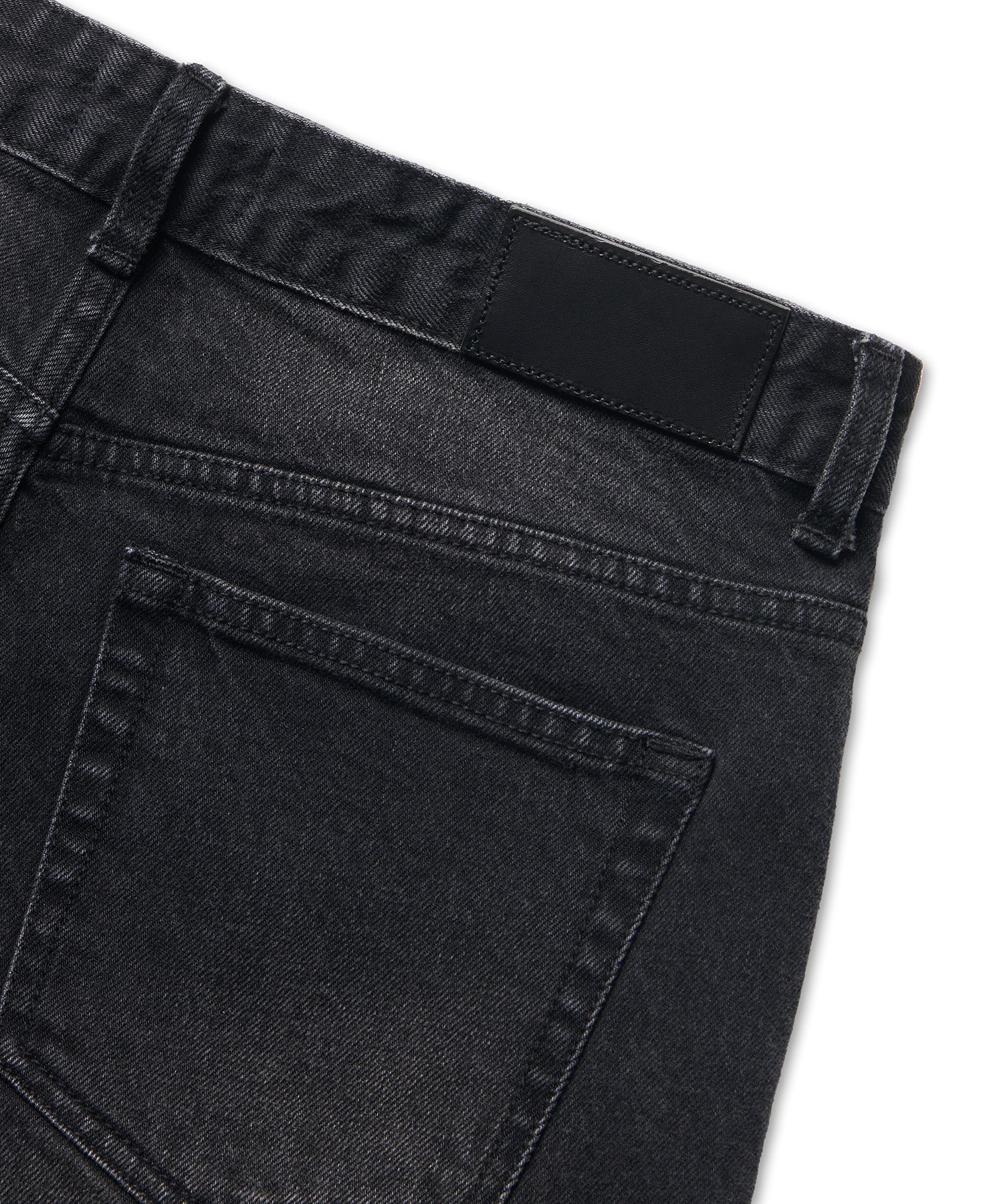 MUSINSA | MUSINSA STANDARD CALIK wide denim pants [washed black]