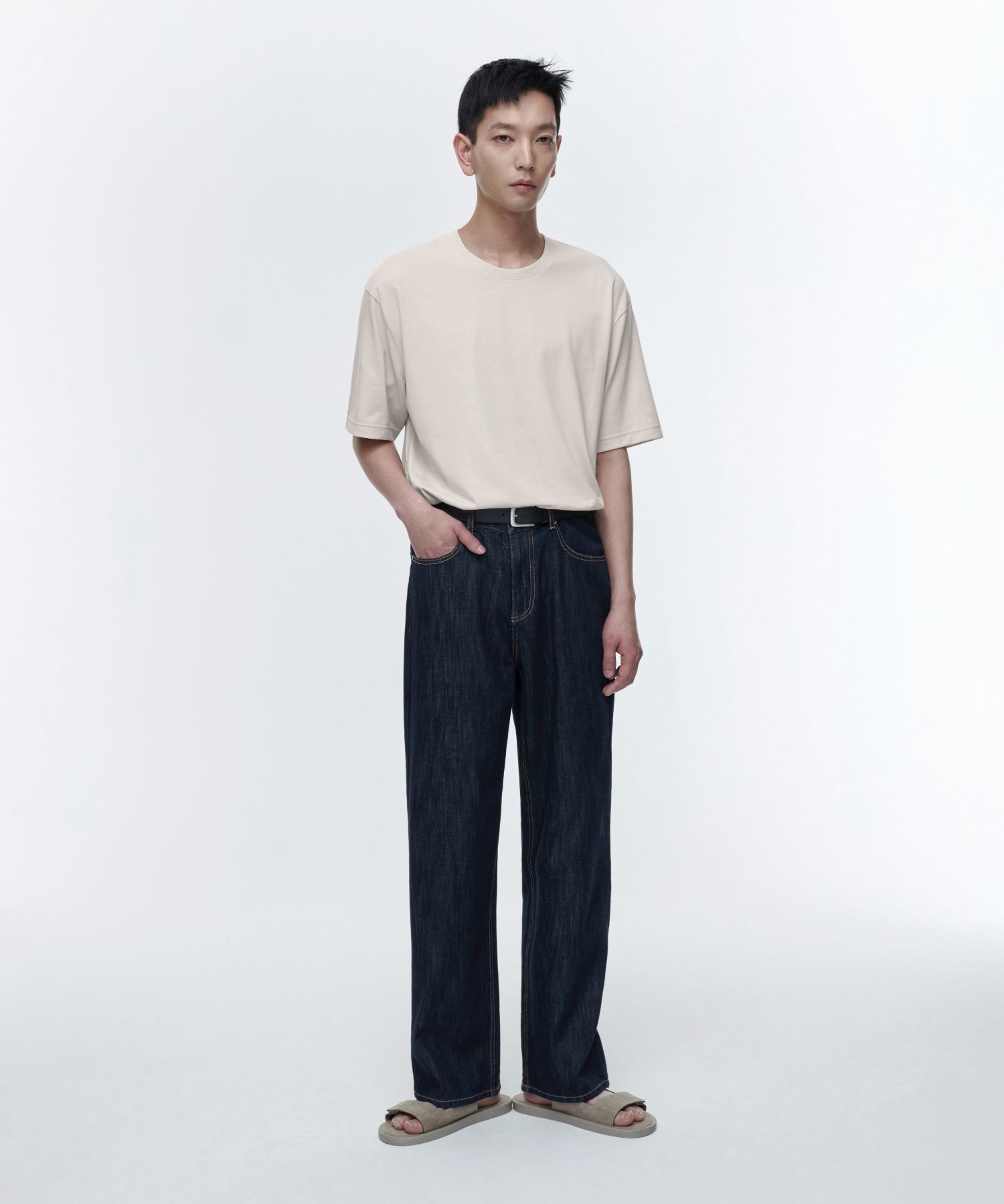 MUSINSA公式 | MUSINSA STANDARD リネンライクワイドデニムパンツ