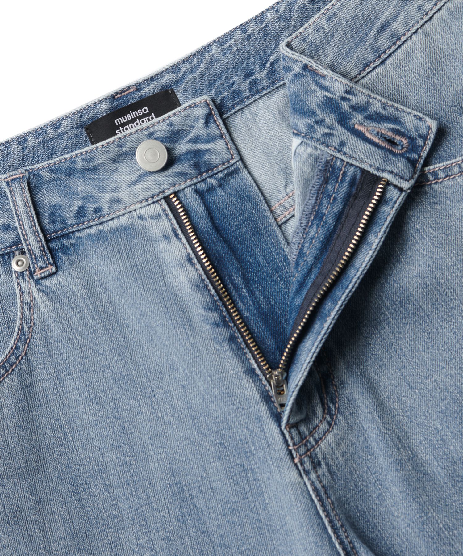 MUSINSA | MUSINSA STANDARD Linen Like Wide Denim Pants