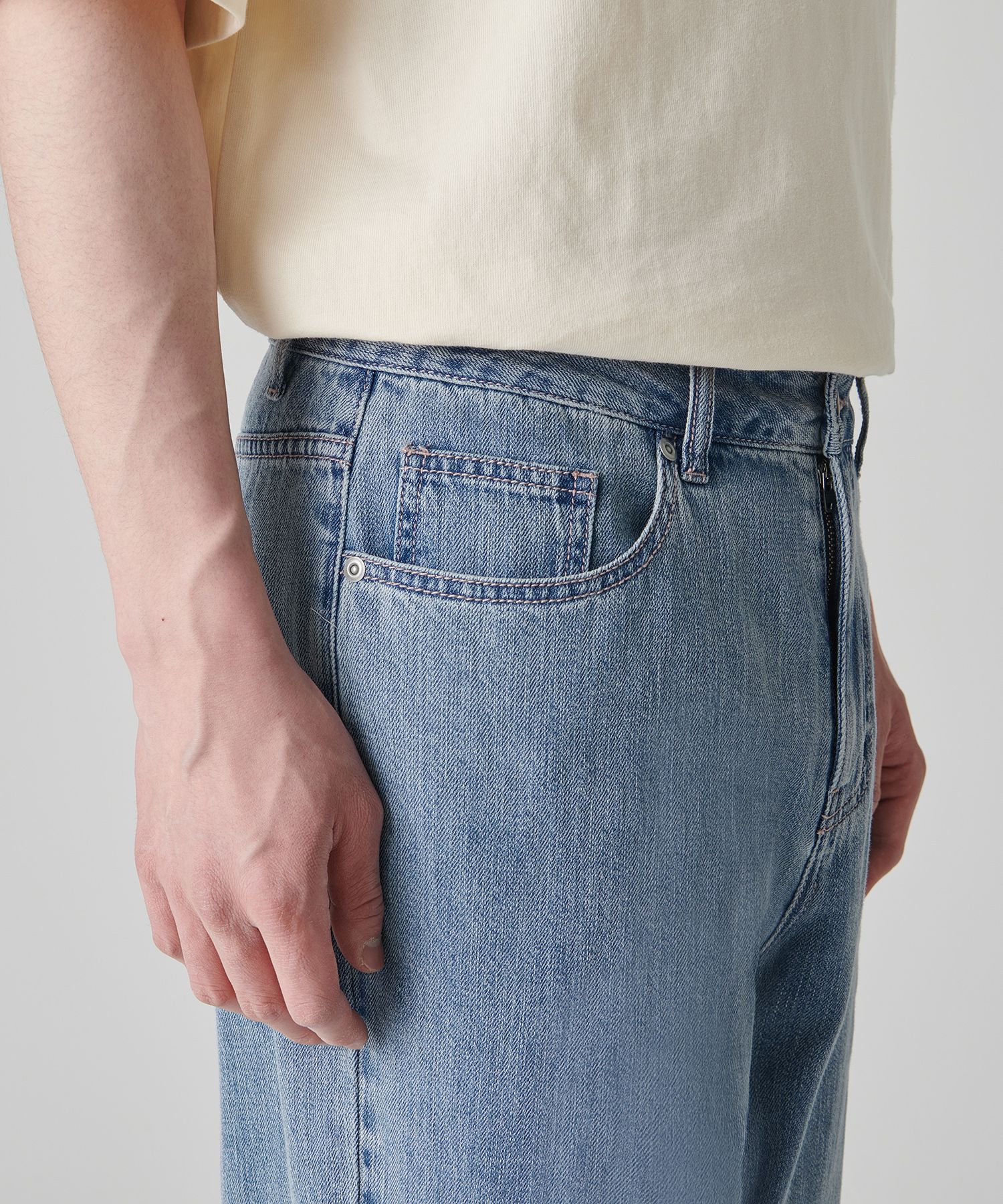 ★MUSINSA STANDARD★ Linen-like extra wide denim pants sky b MUSINSA | MUSINSA STANDARD Linen Like Wide Denim Pants