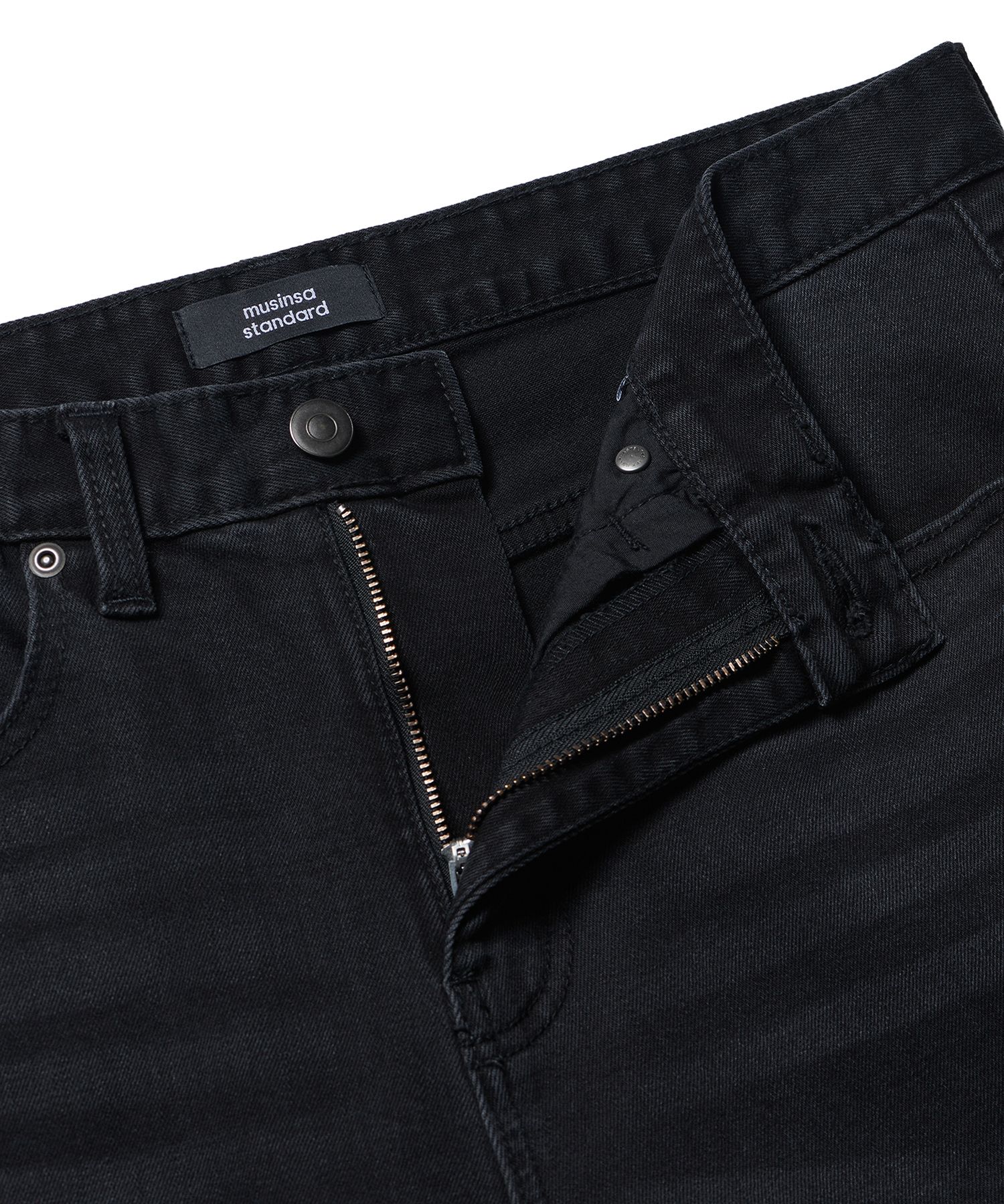 ★MUSINSA STANDARD★ Coated Straight Denim Pants Black MMDNP MUSINSA | MUSINSA STANDARD STRAIGHT DENIM PANTS [WASHED BLACK]