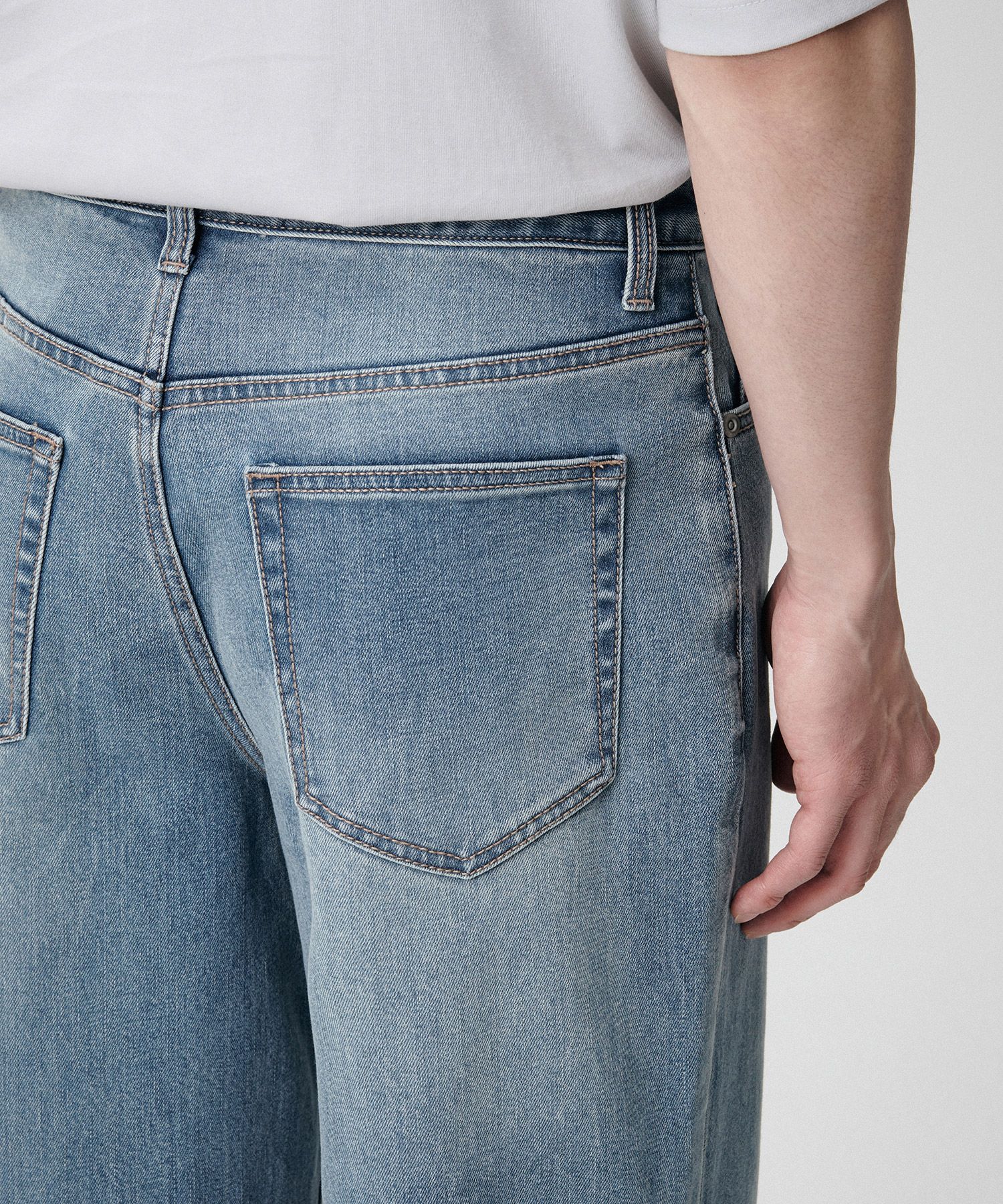 ★MUSINSA STANDARD★ Belted semi balloon denim pants light i MUSINSA | MUSINSA STANDARD [Cool Standard] Wide Denim Pants