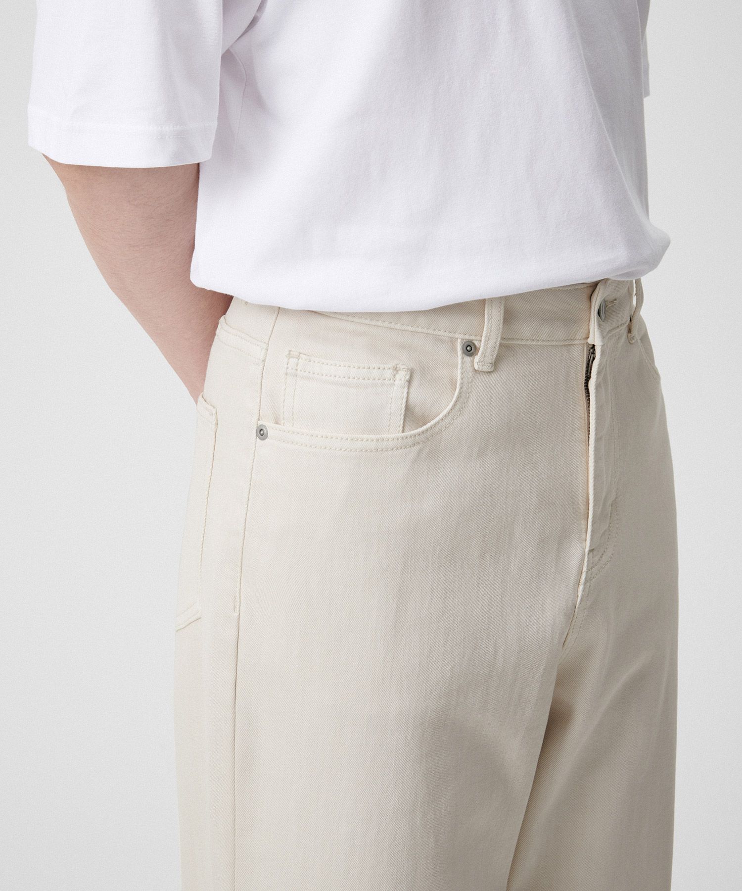 ★MUSINSA STANDARD★ Linen-like extra wide denim pants cream MUSINSA公式 | MUSINSA STANDARD Linen-like extra wide denim