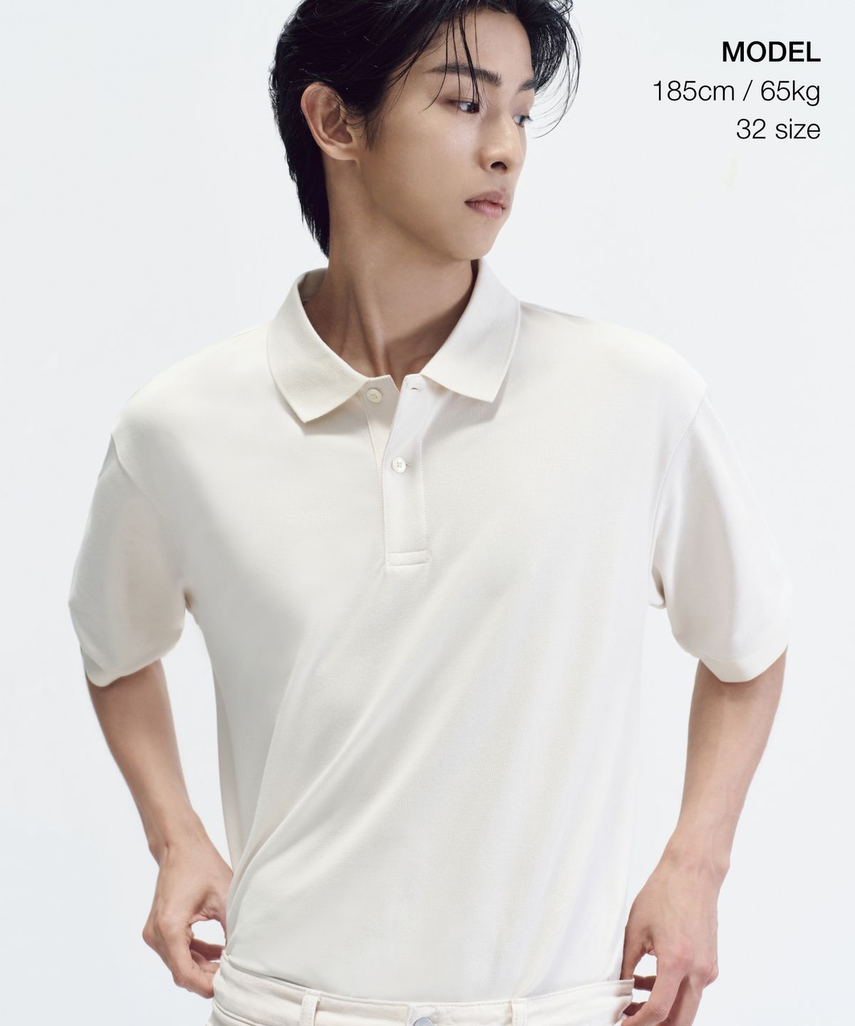 무신사 스탠다드(MUSINSA STANDARD) [쿨탠다드] 와이드 데님 팬츠 [크림]