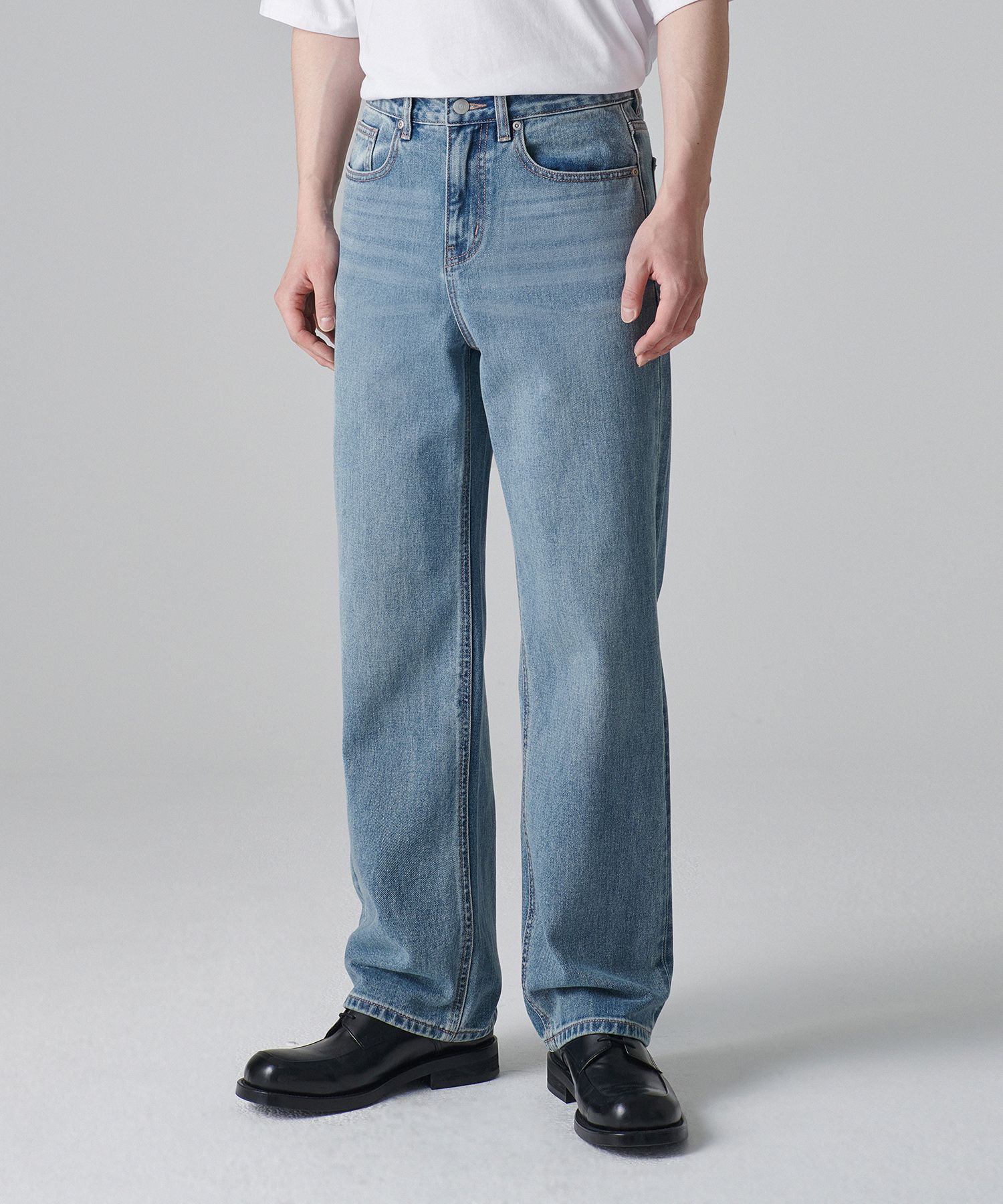 MUSINSA | MUSINSA STANDARD Loose Straight Denim Pants [Light