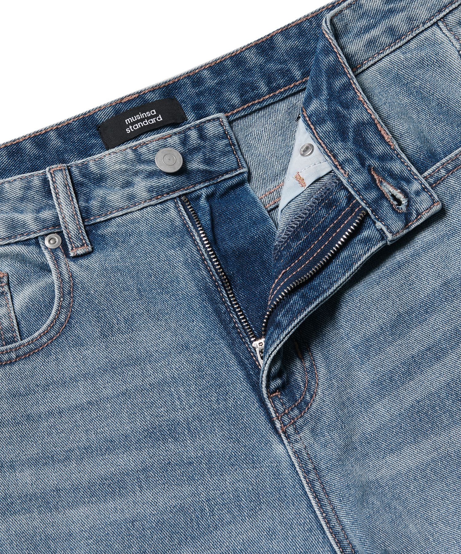 ★MUSINSA STANDARD★ Straight Gradient Denim Pants Washed Bl MUSINSA | MUSINSA STANDARD Loose Straight Denim Pants [Light
