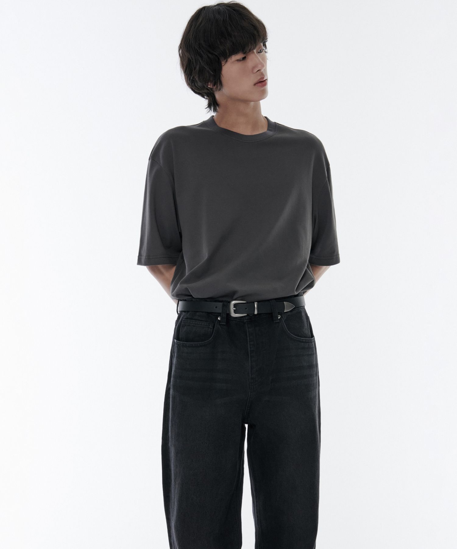 ★MUSINSA STANDARD★ Loose Exhaust Denim Pants Black MMDNP50 MUSINSA | MUSINSA STANDARD Loose Exhaust Denim Pants [Black]