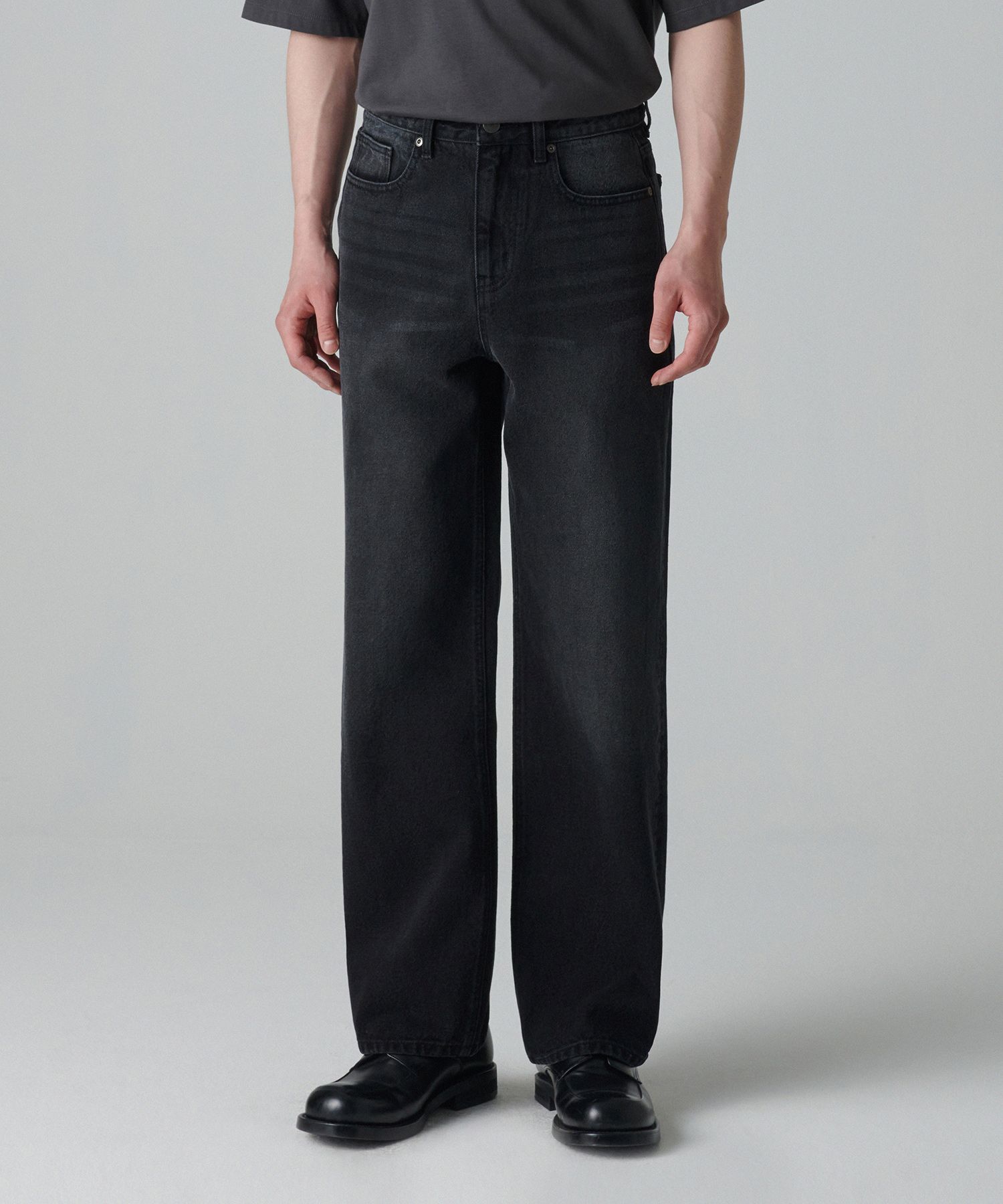 ★MUSINSA STANDARD★ Straight denim pants black MMCNP803-BK MUSINSA | MUSINSA STANDARD Straight Denim Slacks [Black]