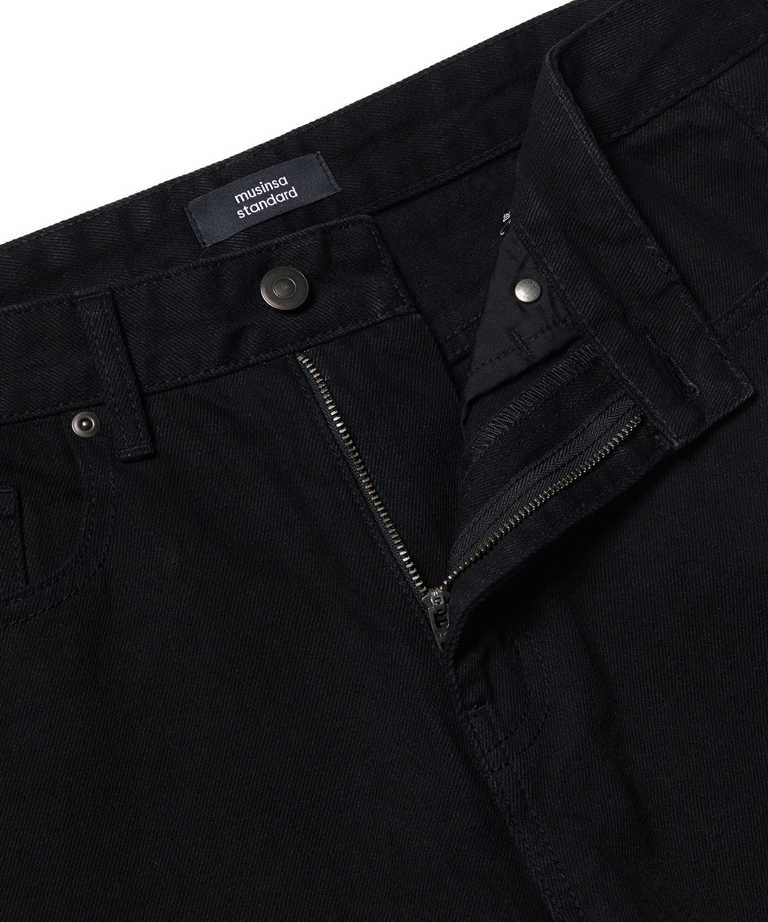MUSINSA | MUSINSA STANDARD Loose Straight Denim Pants [Black]