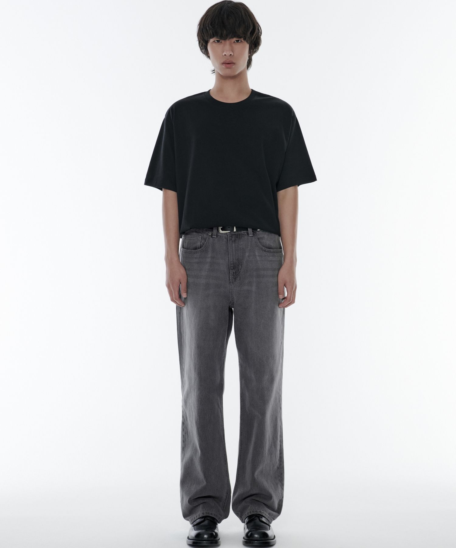 MUSINSA | MUSINSA STANDARD Loose Straight Denim Pants [Gray]