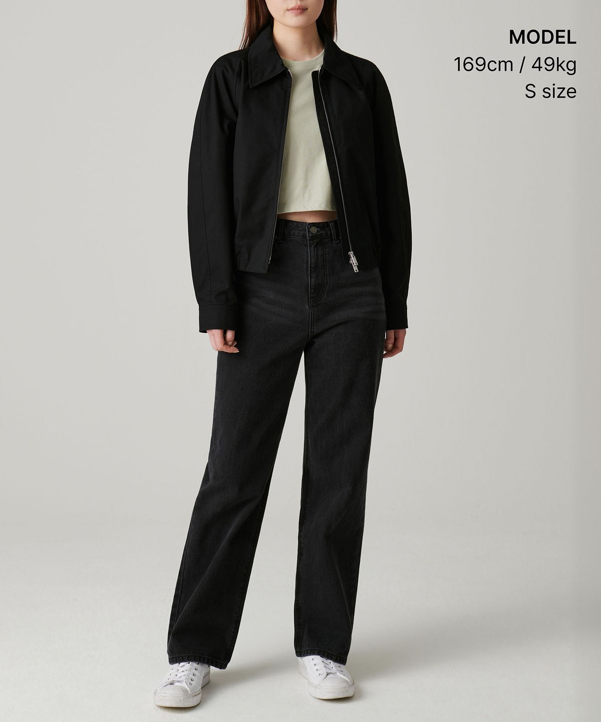 무신사 스탠다드 우먼(MUSINSA STANDARD WOMAN) 우먼즈 코튼 블루종 재킷 [블랙]