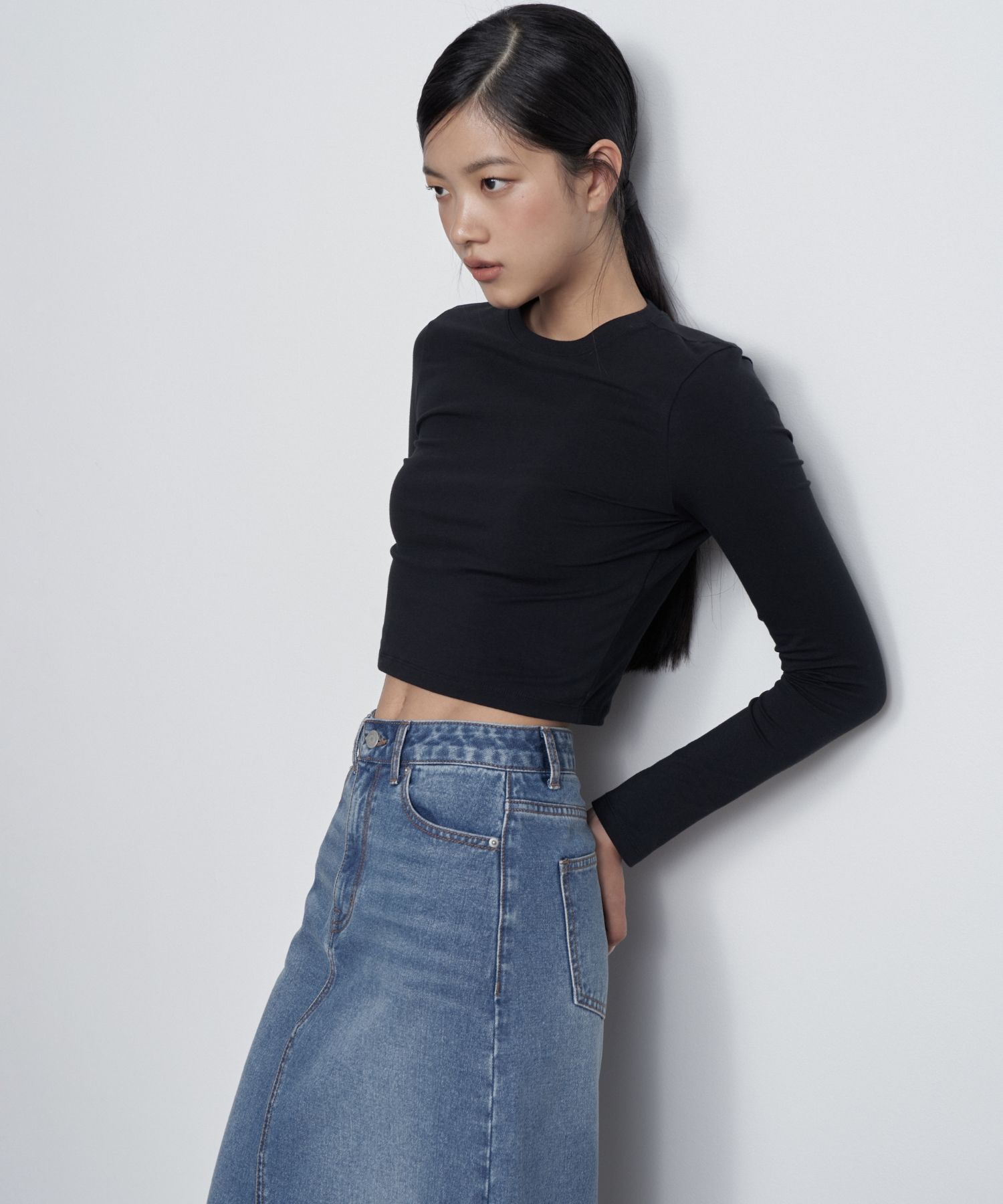 MUSINSA | MUSINSA STANDARD WOMAN Women's Denim Maxi Skirt