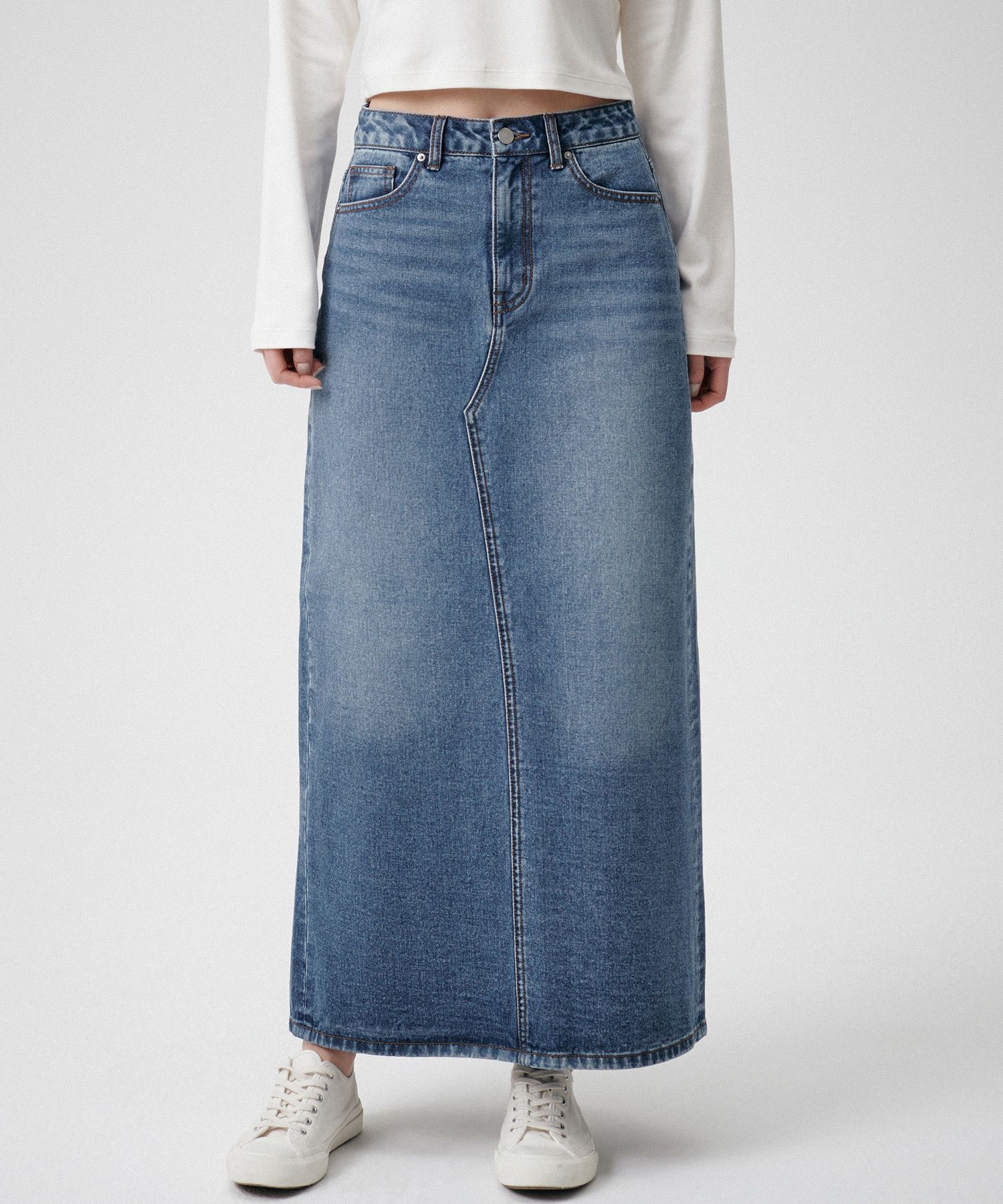 MUSINSA | MUSINSA STANDARD WOMAN Women's Denim Maxi Skirt