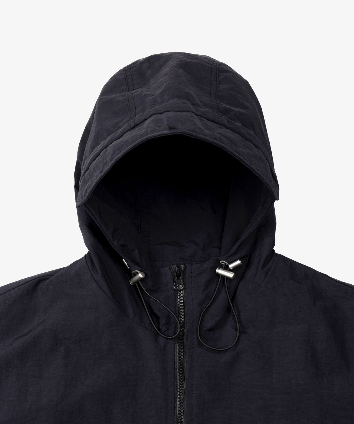 토피(TOFFEE) 하이넥 나일론 후드 집업 베스트 (DARK NAVY)