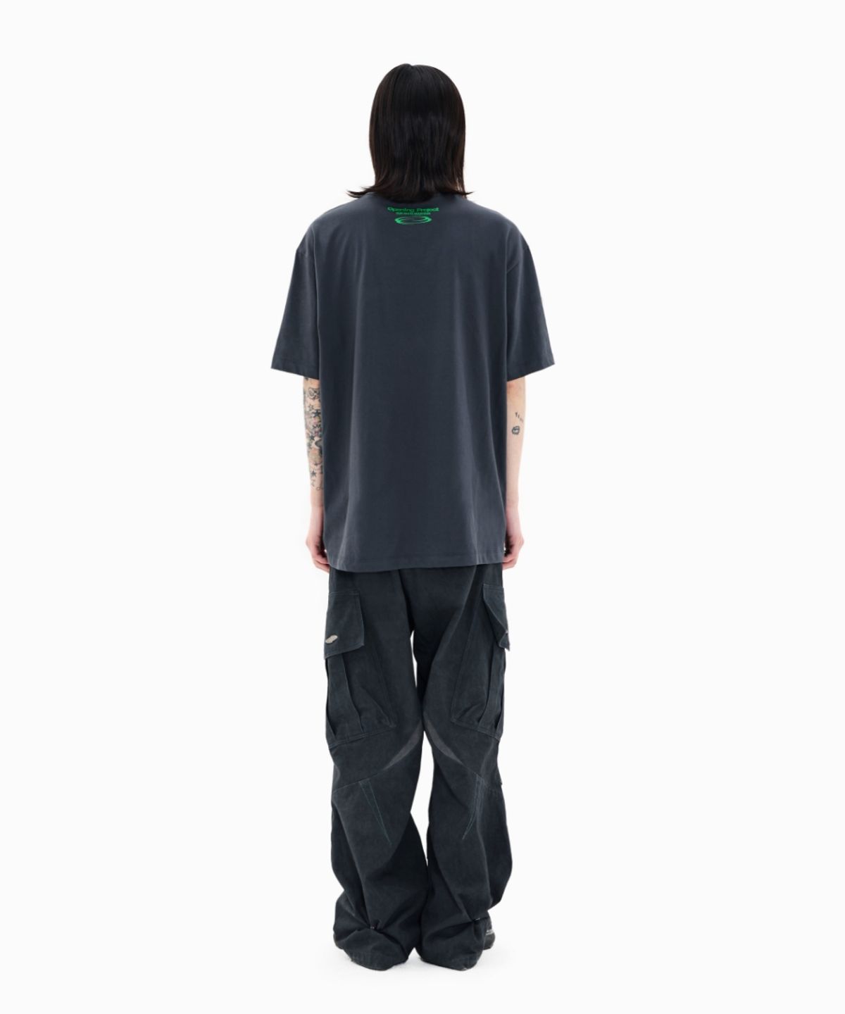 오프닝프로젝트(OPENING PROJECT) Identity T Shirt - Charcoal