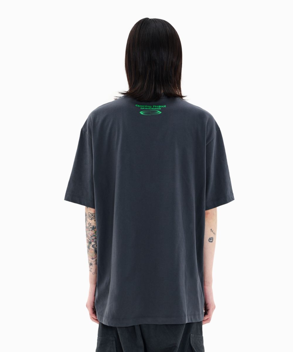 MUSINSA | OPENING PROJECT Identity T Shirt - Charcoal