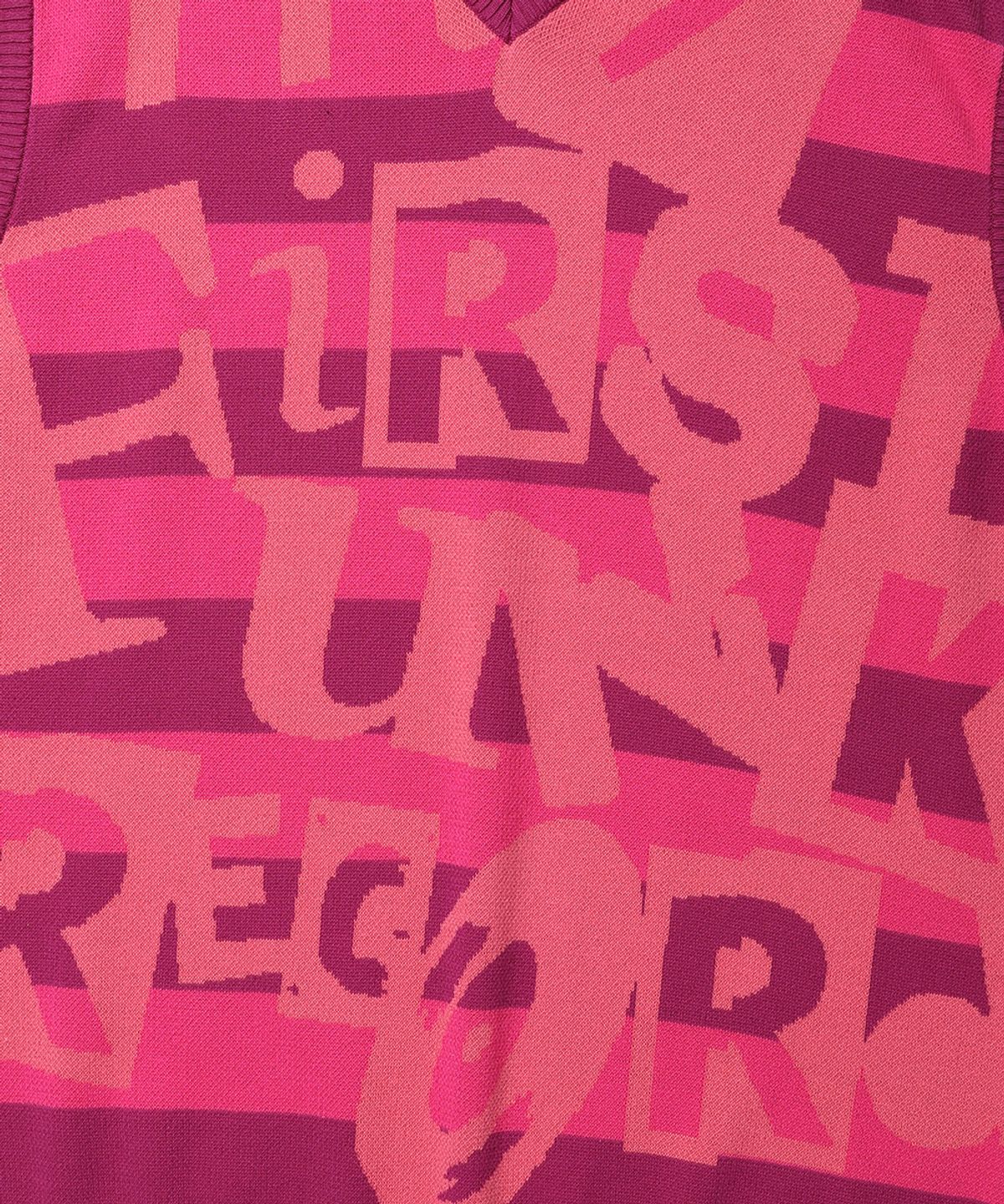 카비시(CAVISH) FUNK RECORD JACQUARD KNIT VEST PINK(CV2DMUK620A)