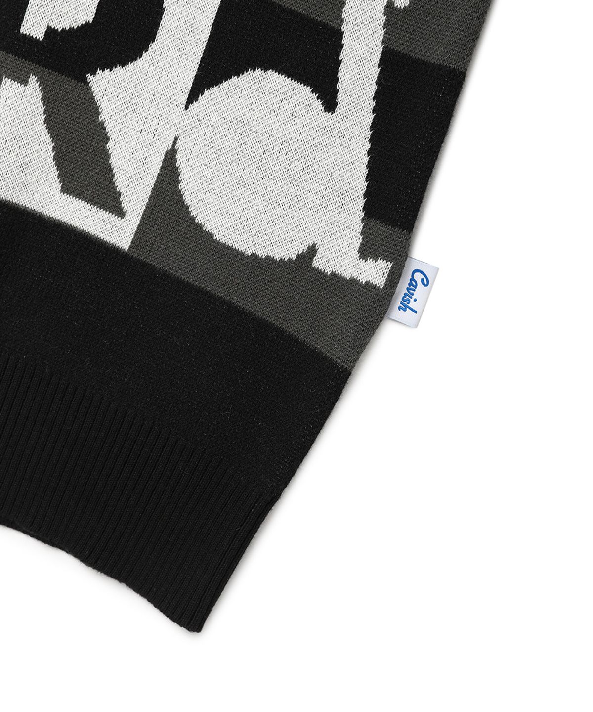 카비시(CAVISH) FUNK RECORD JACQUARD KNIT VEST BLACK(CV2DMUK620A)