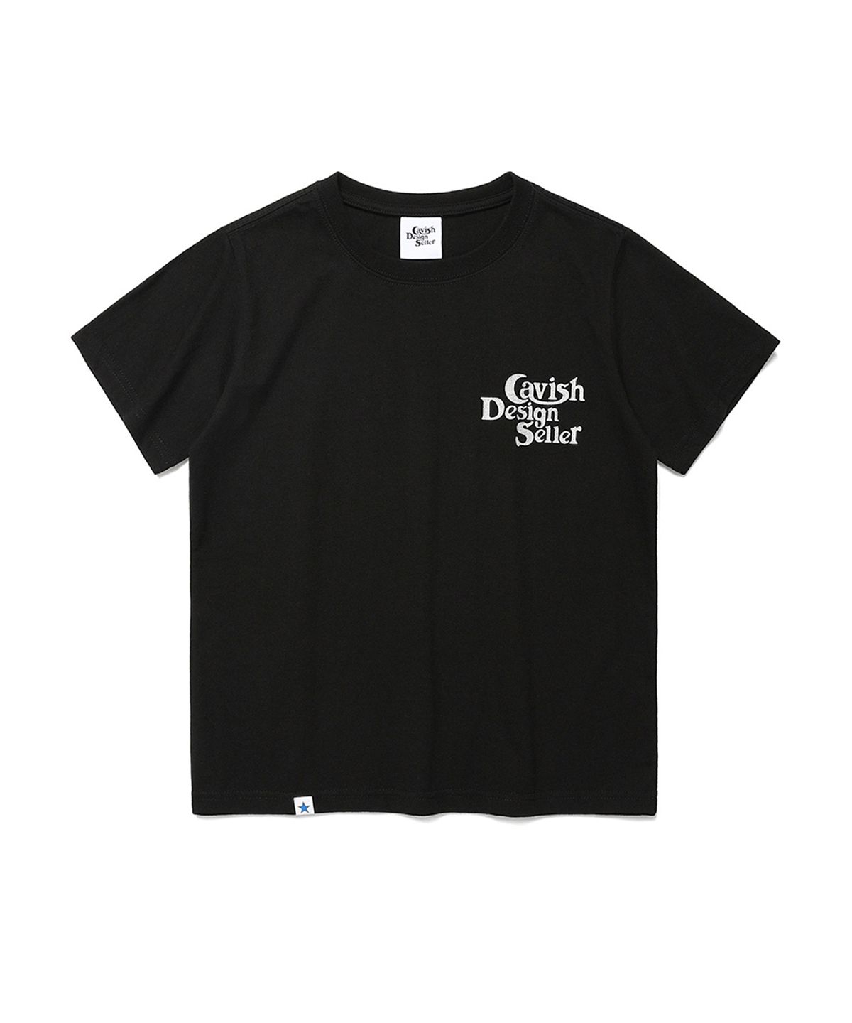 카비시(CAVISH) W TWINKLE SELLER LOGO SS TEE BLACK(CV2EMFT517A)