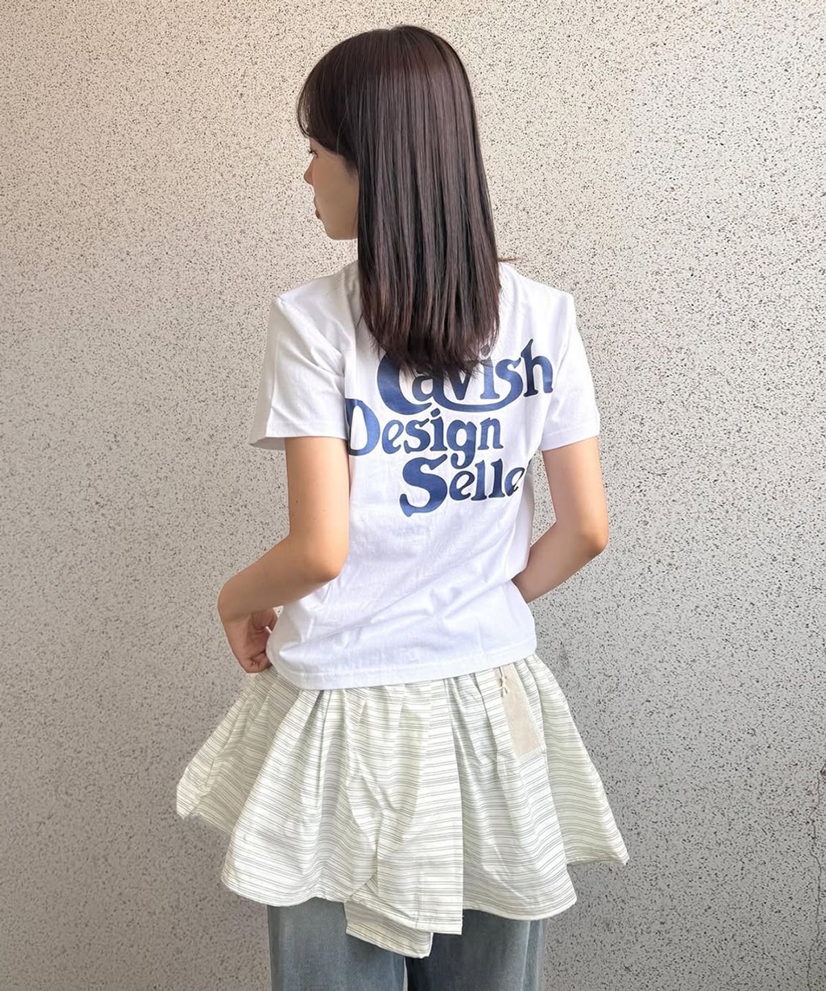 카비시(CAVISH) W TWINKLE SELLER LOGO SS TEE WHITE(CV2EMFT517A)