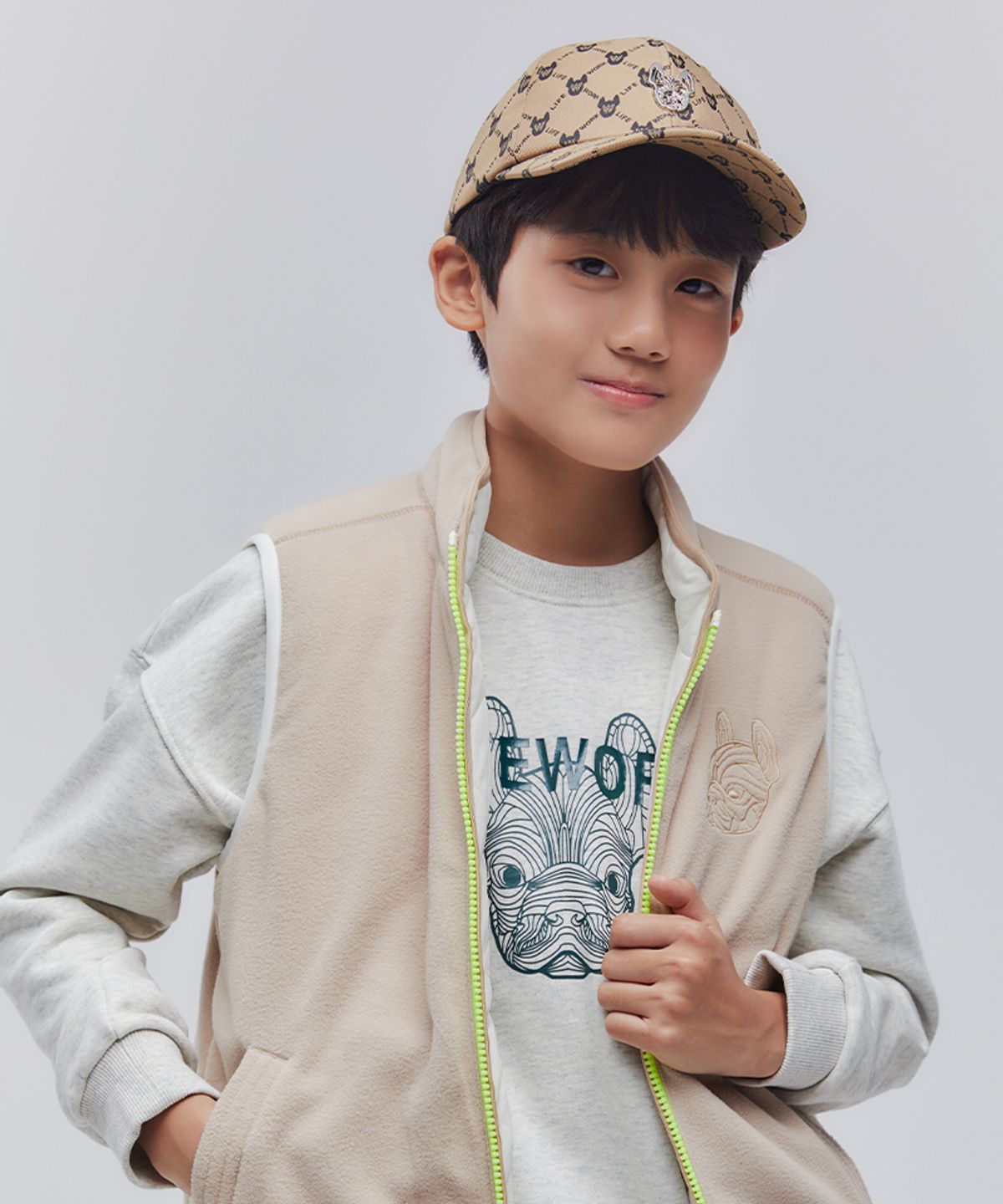 라이프워크 키즈(LIFEWORK KIDS) 키즈) 자가드 라도그램 볼캡