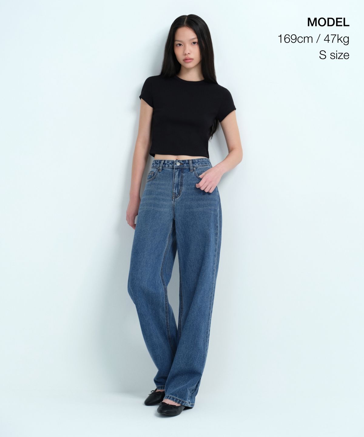 무신사 스탠다드 우먼(MUSINSA STANDARD WOMAN) 우먼즈 슬림 크롭 크루 넥 티셔츠 [블랙]