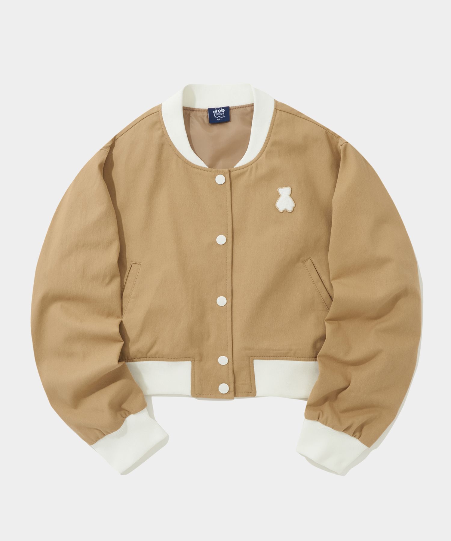 AQO STUDIO SPACE★A BEAR KNIT STADIUM JACKET MUSINSA | AQO STUDIO SPACE bear stadium jacket beige