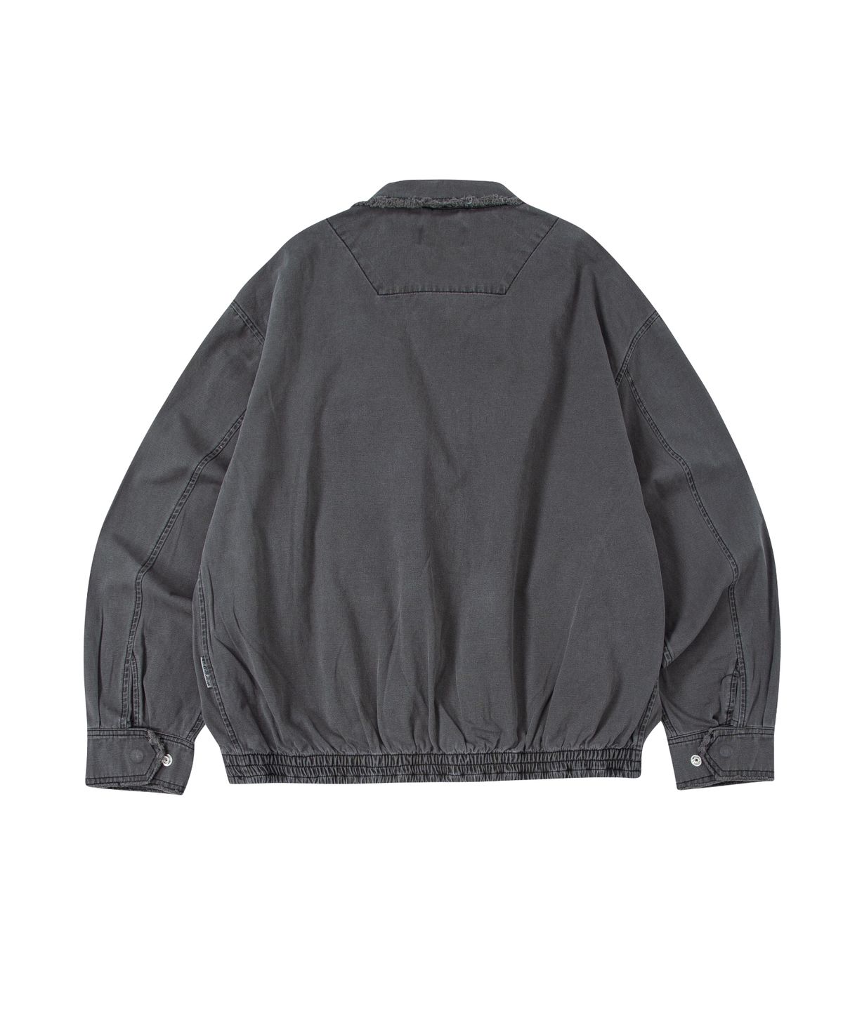 더바이닐하우스(THEVINYLHOUSE) DYED CUT OFF BLOUSON CHARCOAL (VH2DSUB940A)