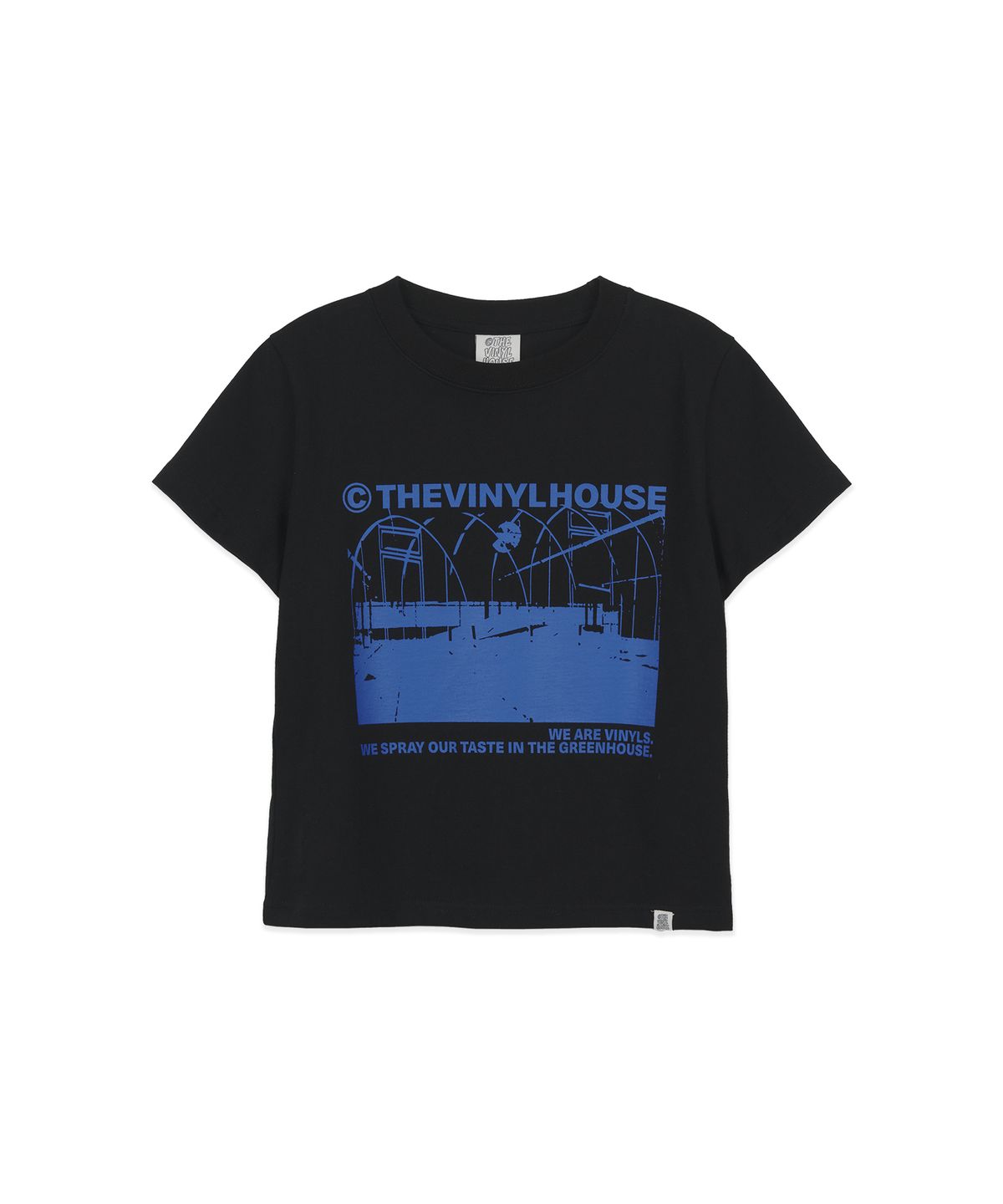 더바이닐하우스(THEVINYLHOUSE) GREENHOUSE TEE BLACK (VH2DSUT518A)