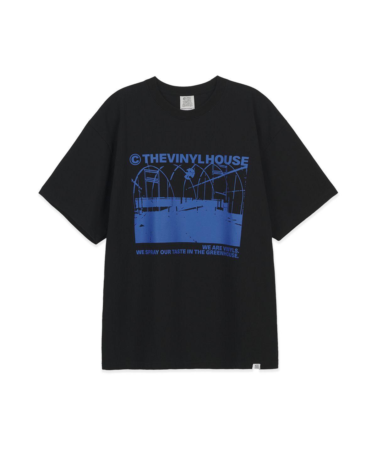 더바이닐하우스(THEVINYLHOUSE) GREENHOUSE TEE BLACK (VH2DSUT518A)