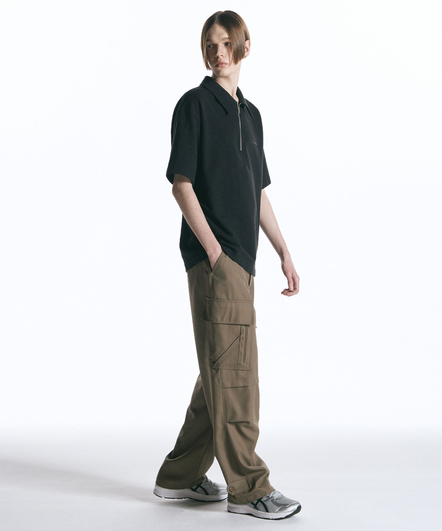 MUSINSA | INSILENCE WOOL CARGO PANTS GRAY BROWN