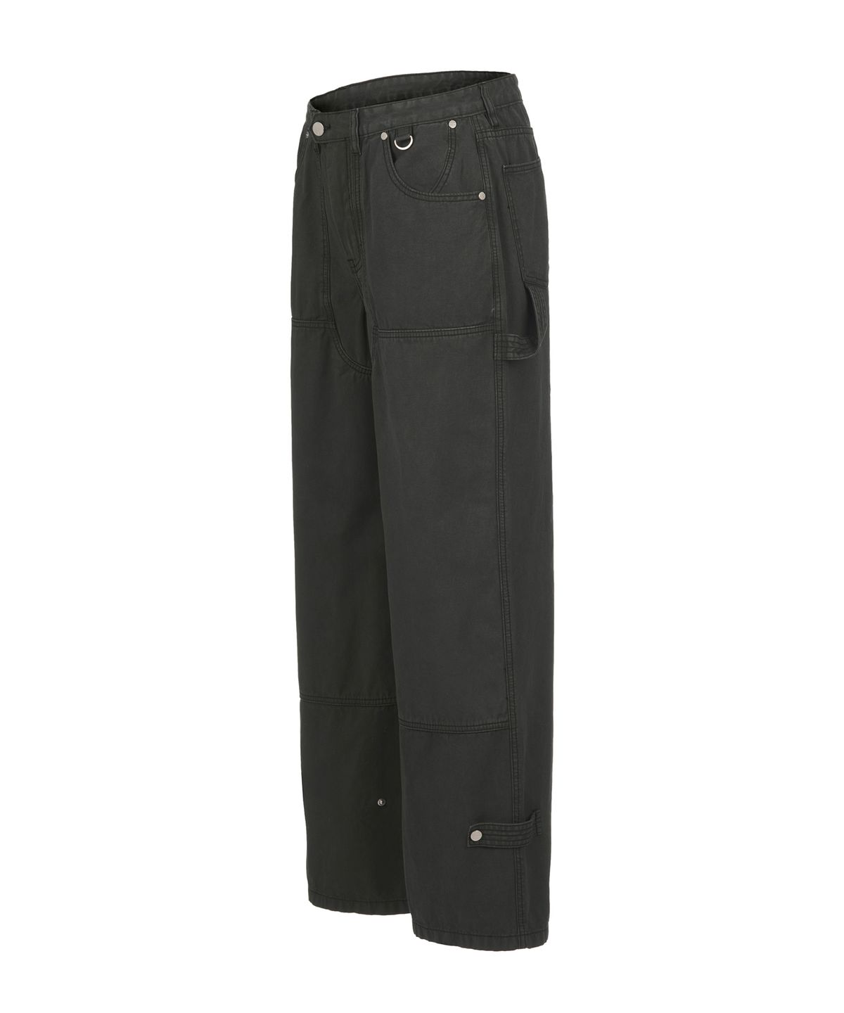 더바이닐하우스(THEVINYLHOUSE) DYED DOUBLE KNEE PANTS CHARCOAL (VH2DSUPA10A)