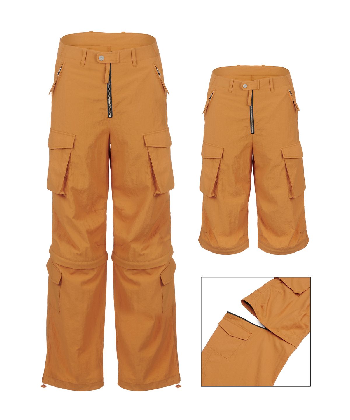더바이닐하우스(THEVINYLHOUSE) DETACHABLE CARGO PANTS ORANGE (VH2DSUPA12A)
