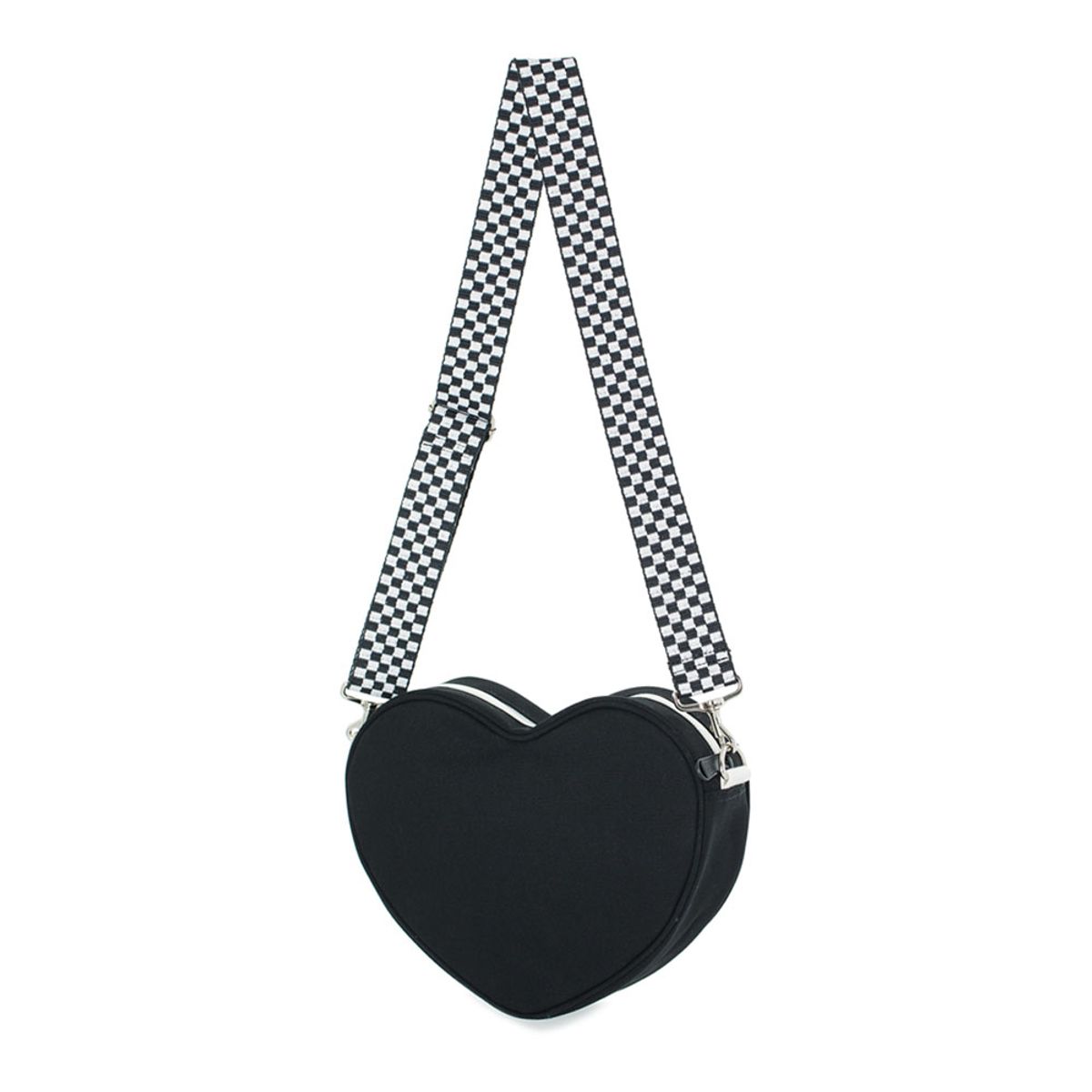 더블낭(DOUBLE NANG) HEART BAG (CHEKERBOARD BK)