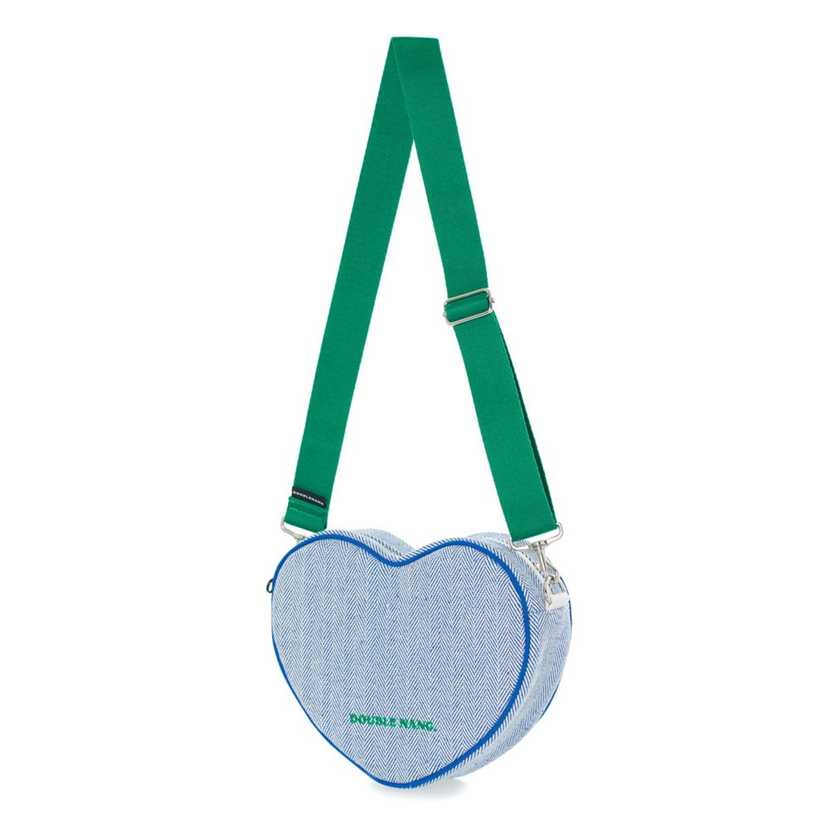 더블낭(DOUBLE NANG) HEART BAG (HERRINGBONE BL)
