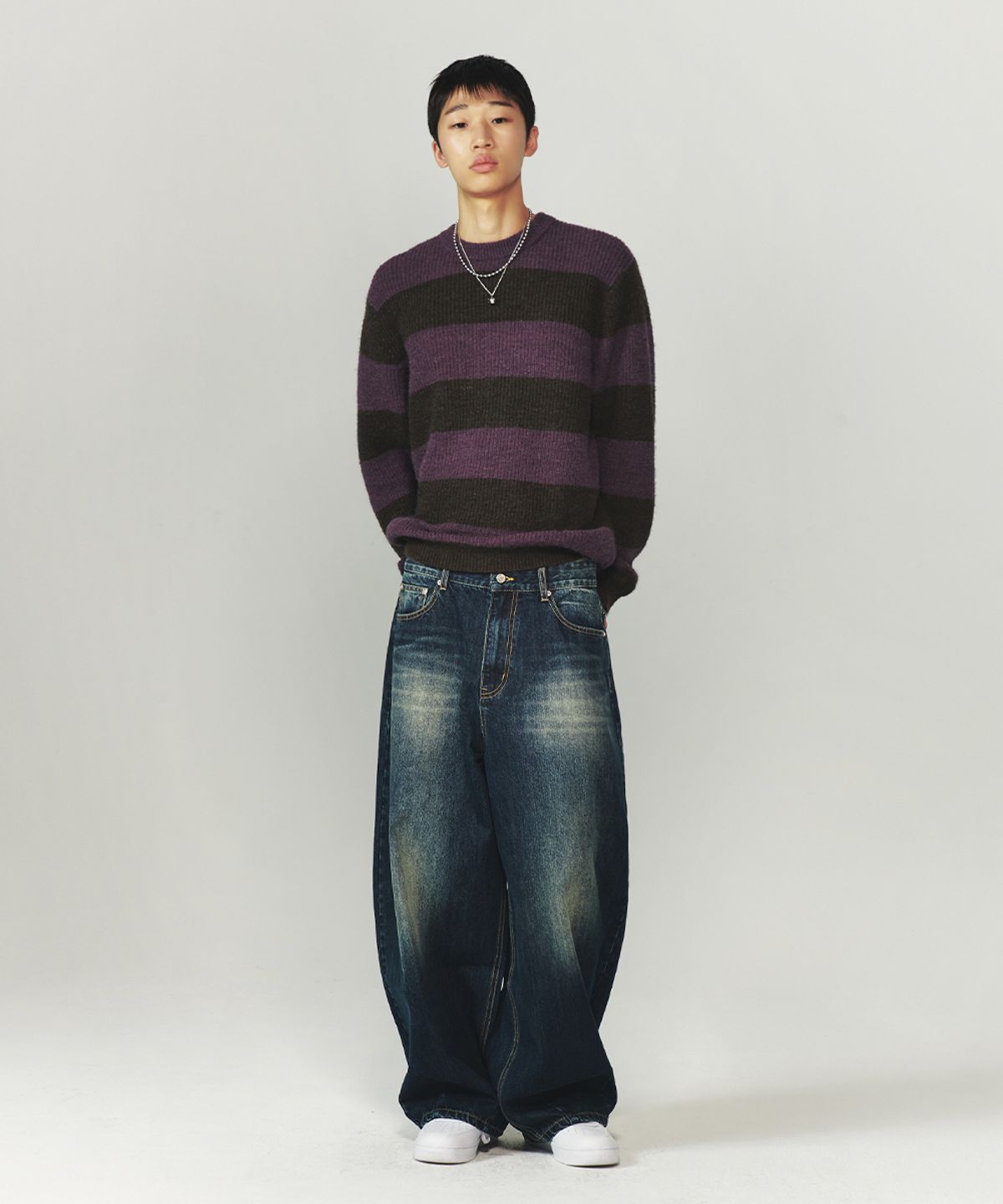 인템포무드(INTEMPOMOOD) 레이지보이 벌룬 핏 데님_딥블루