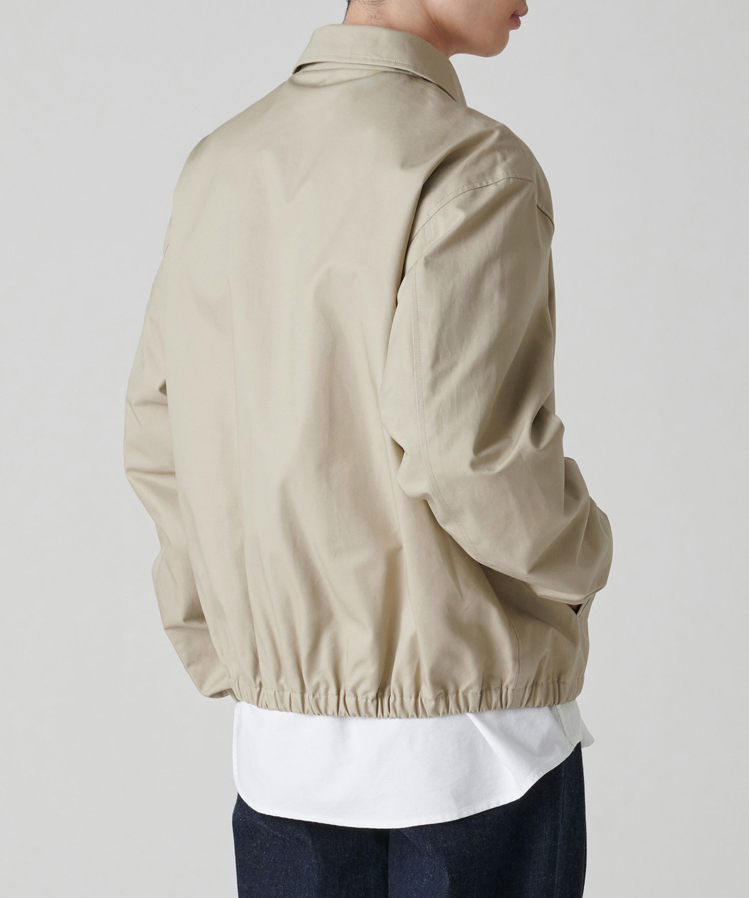 MUSINSA | MUSINSA STANDARD Cotton minimal blouson jacket [beige]