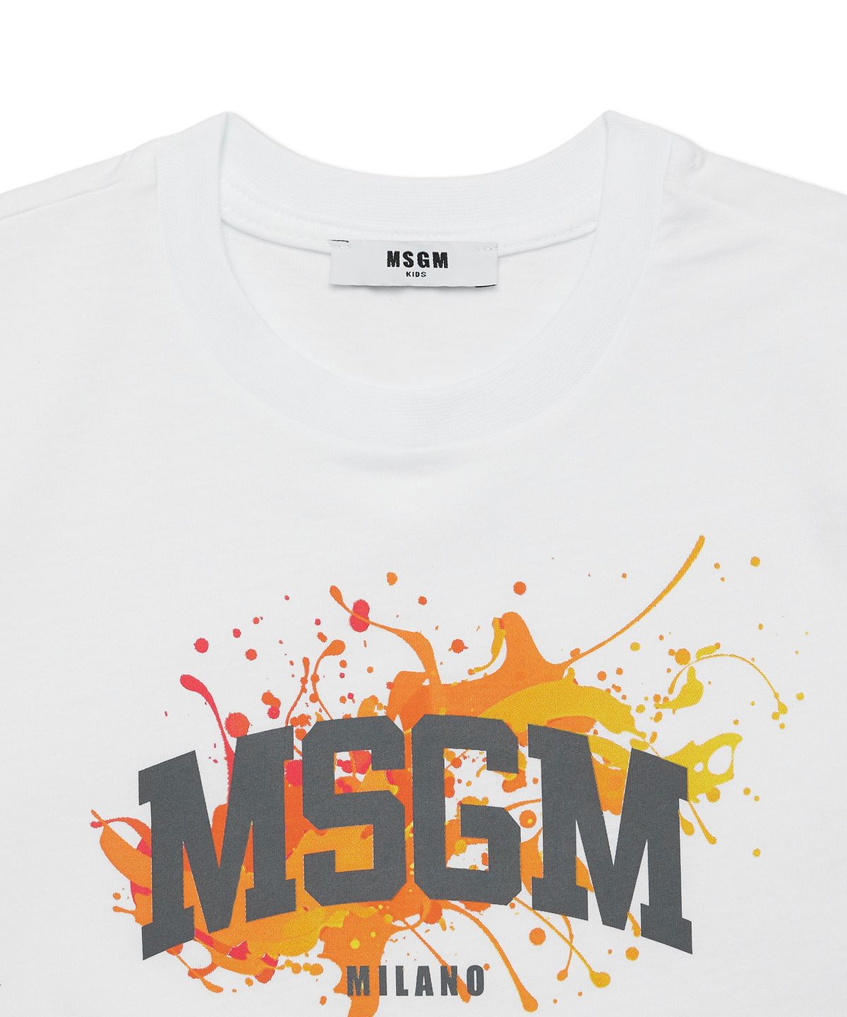 엠에스지엠키즈(MSGMKIDS) 스플랫 컬러 로고 그래픽 티셔츠 - 화이트
